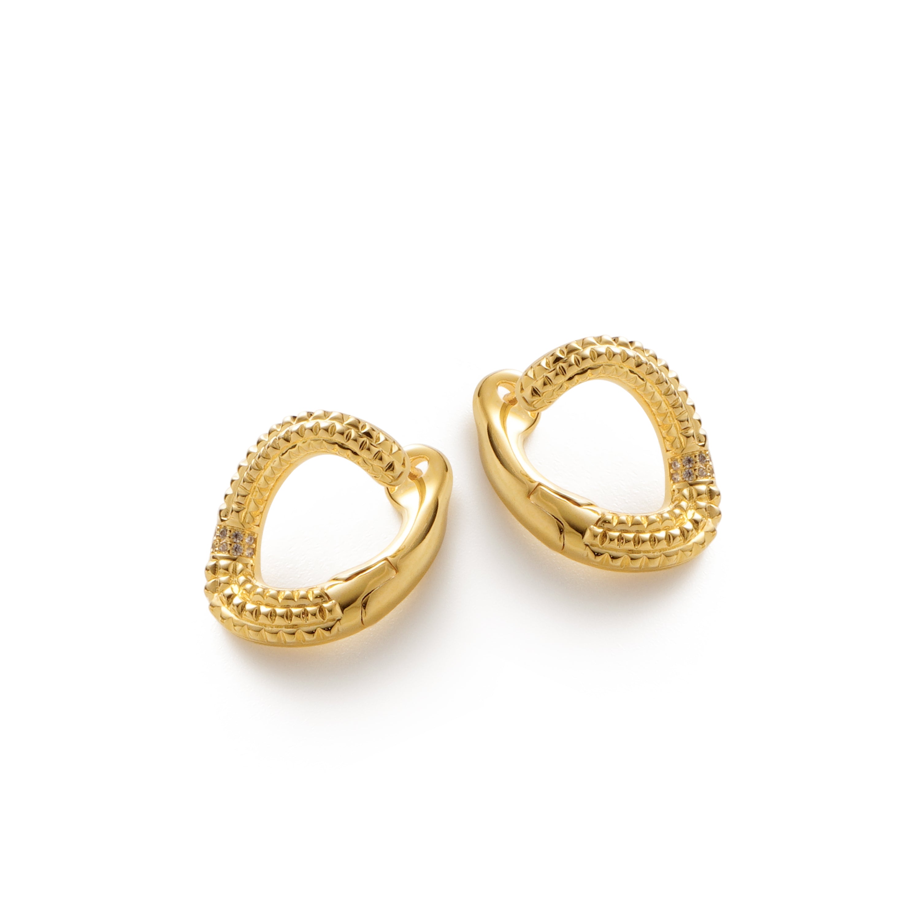 RSNY diamond pattern chain earrings