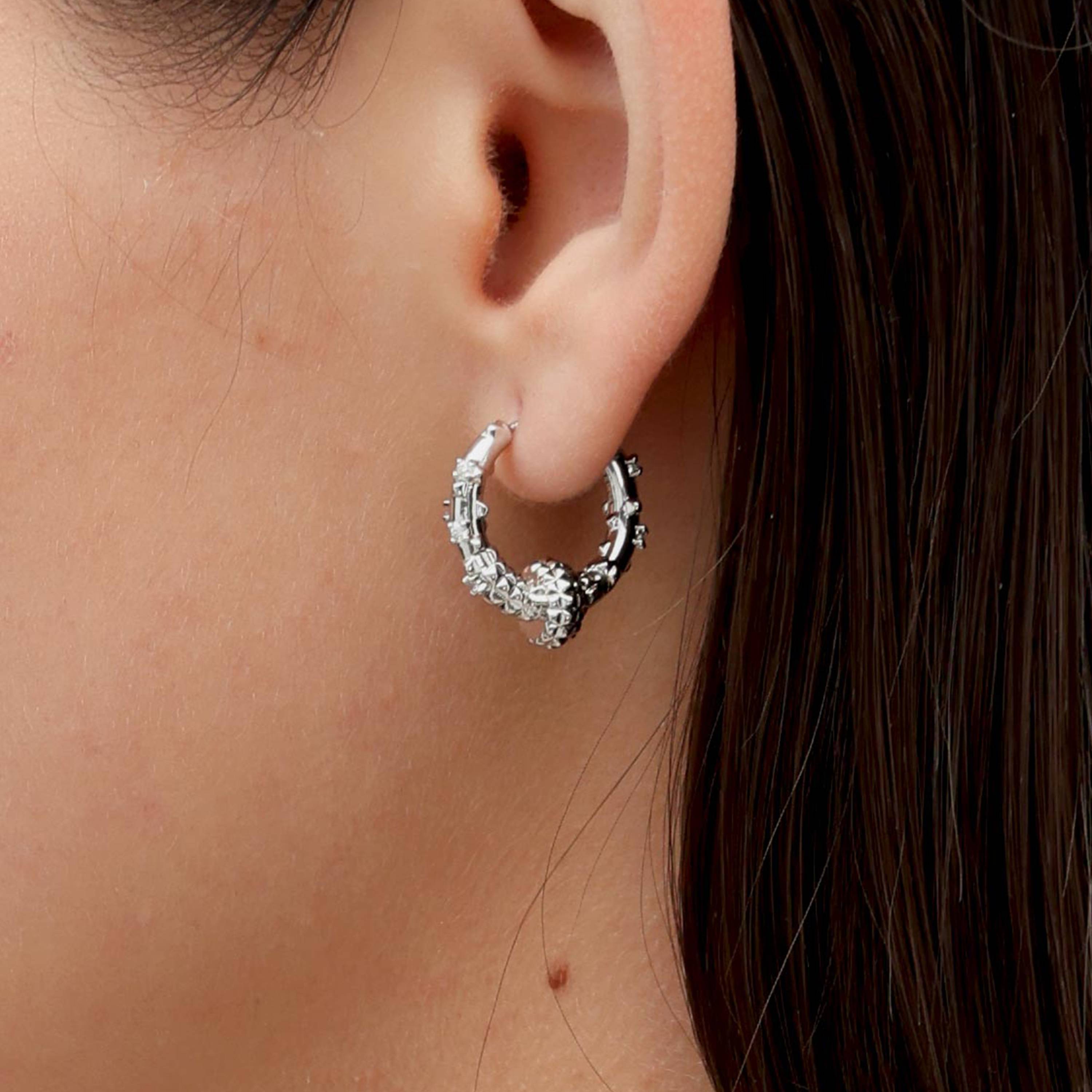 RSNY Diamond Textured Earrings