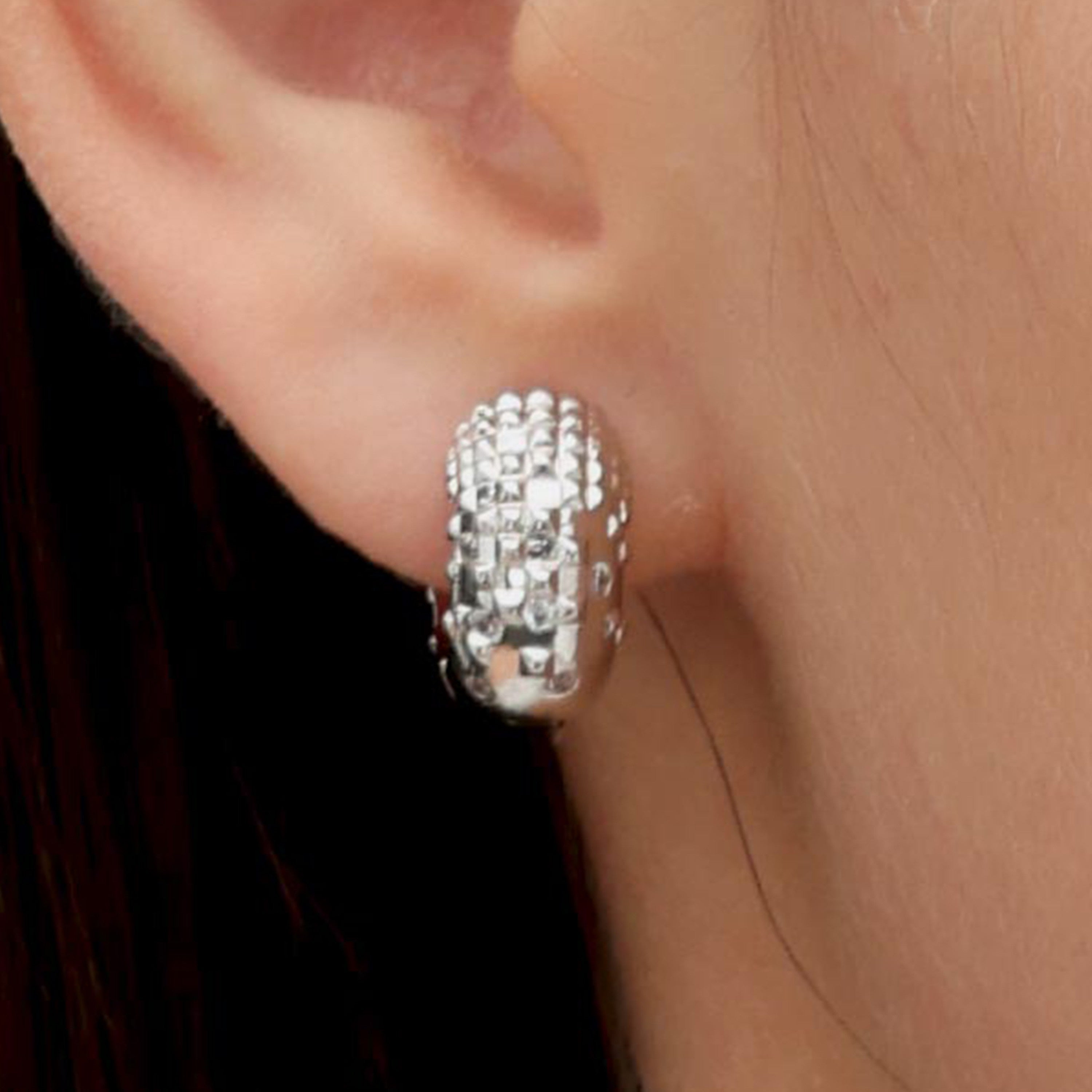 RSNY Diamond Textured Earrings