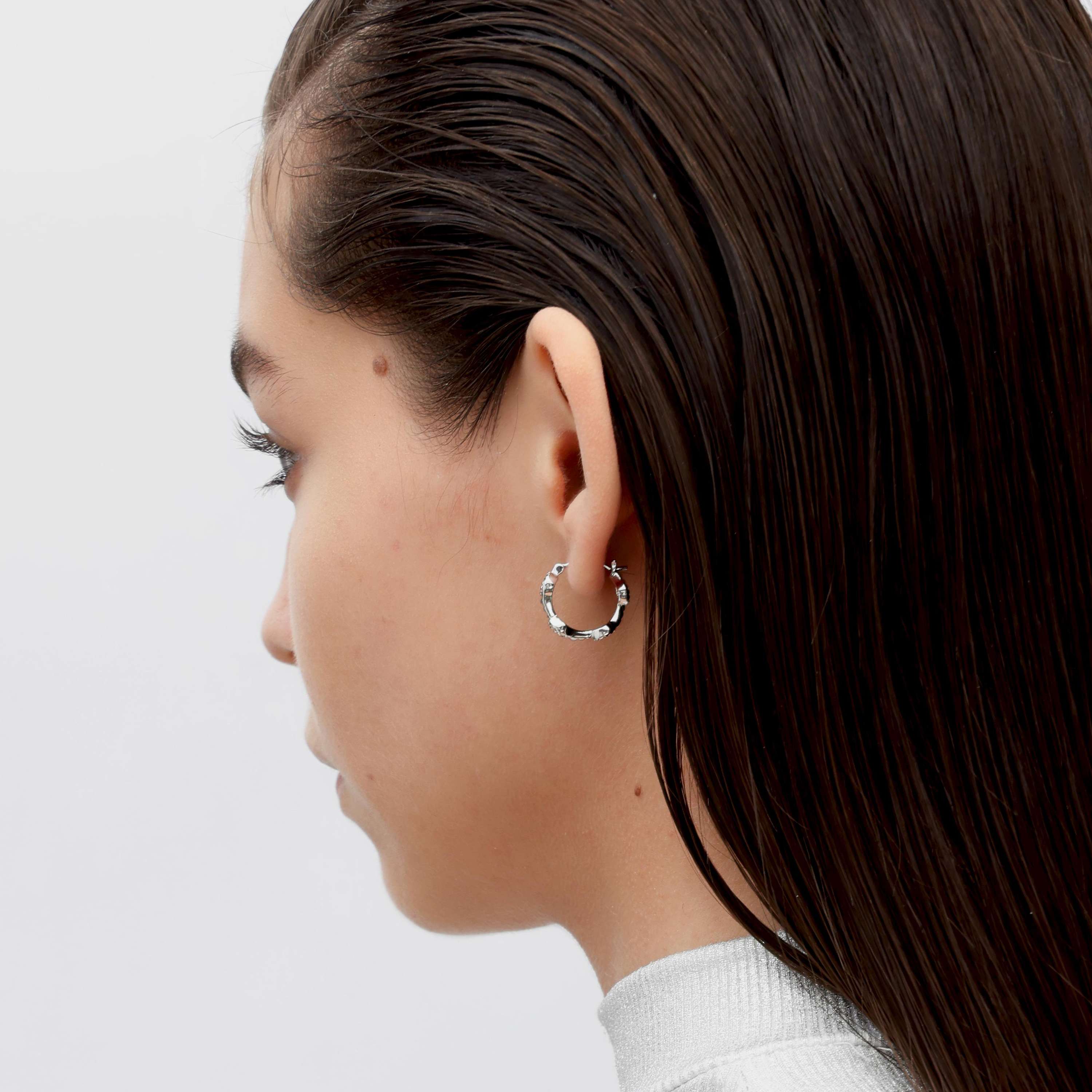 RSNY diamond pattern earrings