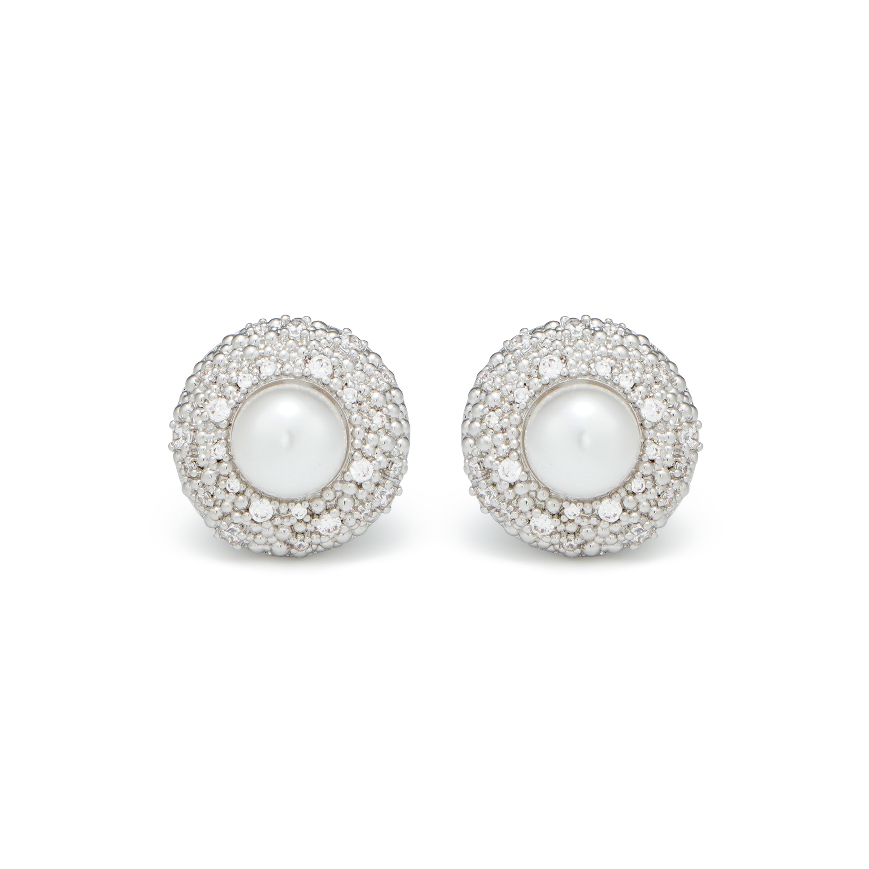 RSNY Shiny Pearl Stud Earrings