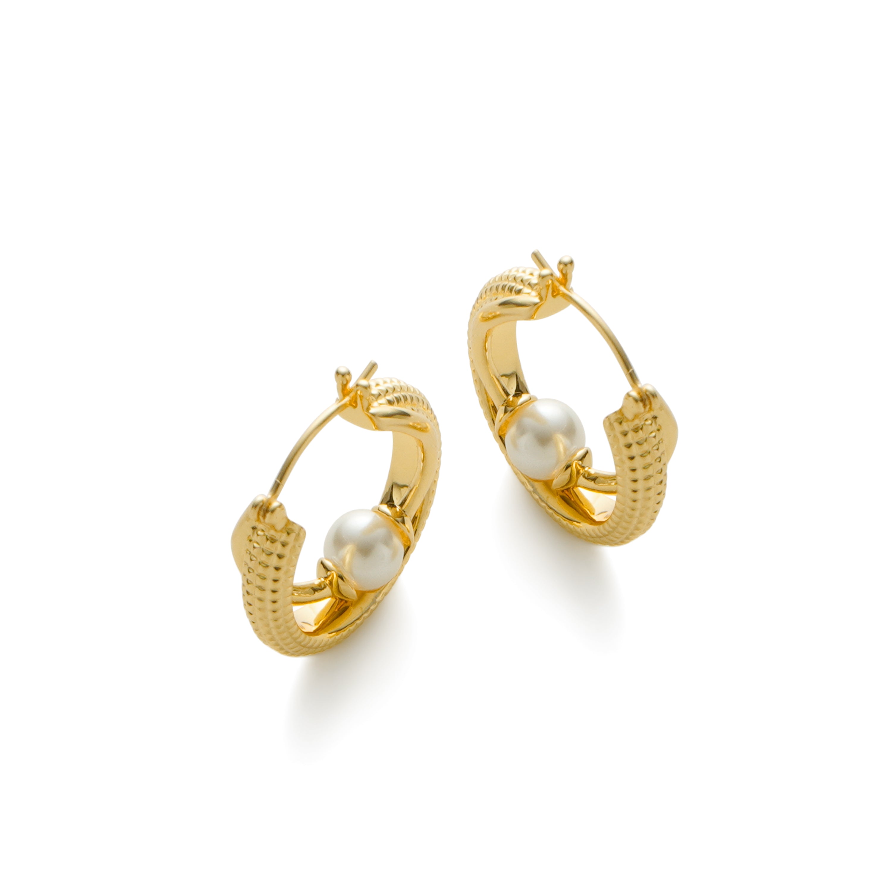 RSNY double pearl earrings