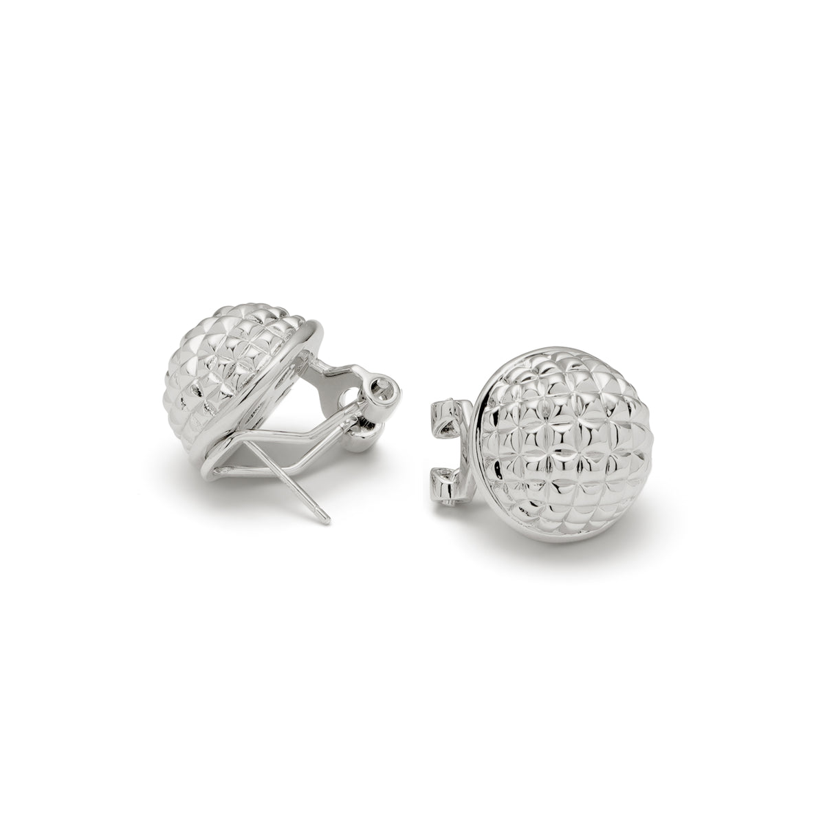 RSNY Diamond Textured Ball Earrings