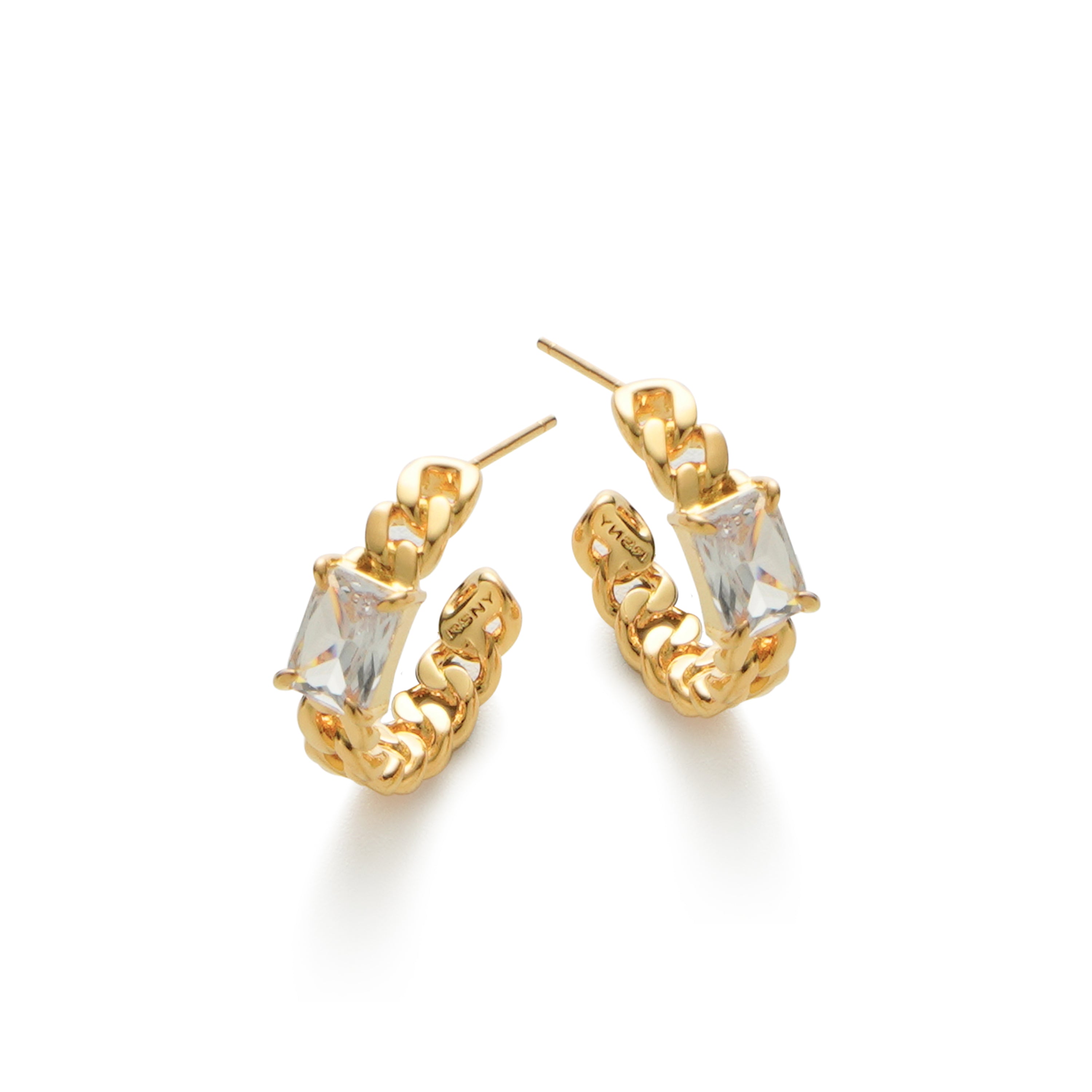 RSNY Princess Square Chain Earrings