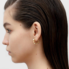 RSNY irregular pearl earrings