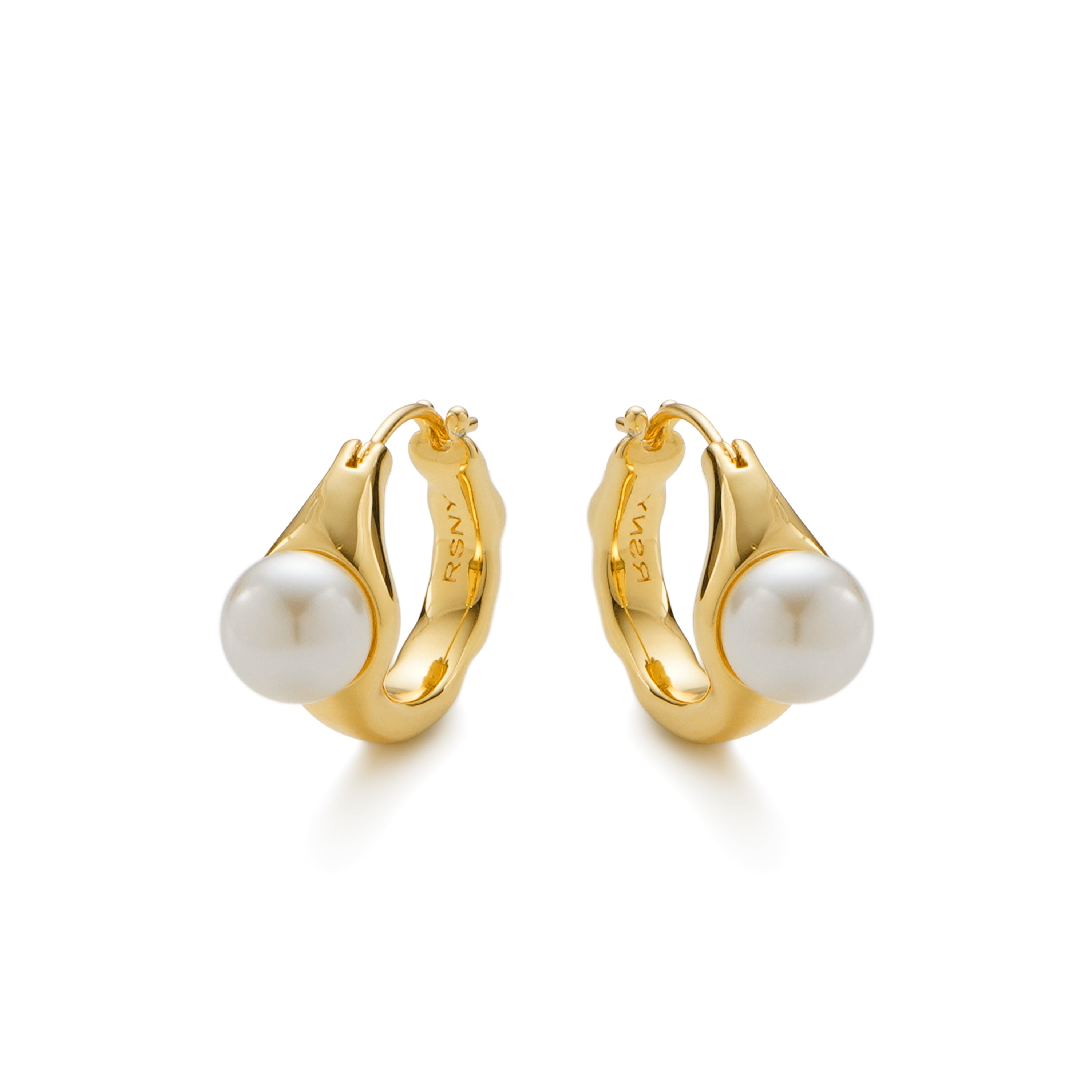 RSNY irregular pearl earrings