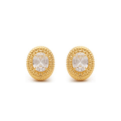 RSNY diamond texture stud earrings