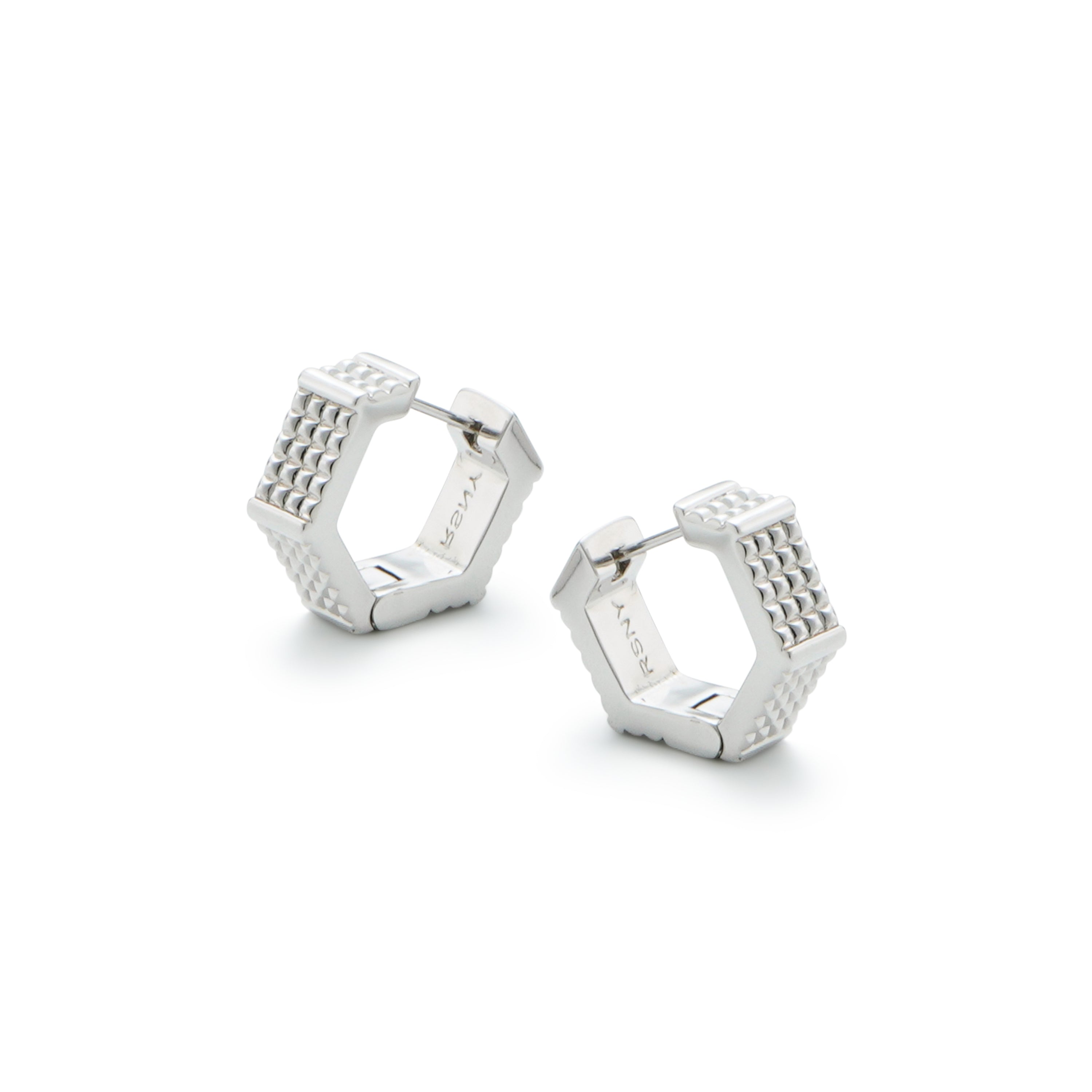 RSNY six-sided diamond earrings