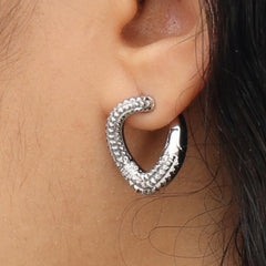 RSNY diamond pattern chain earrings