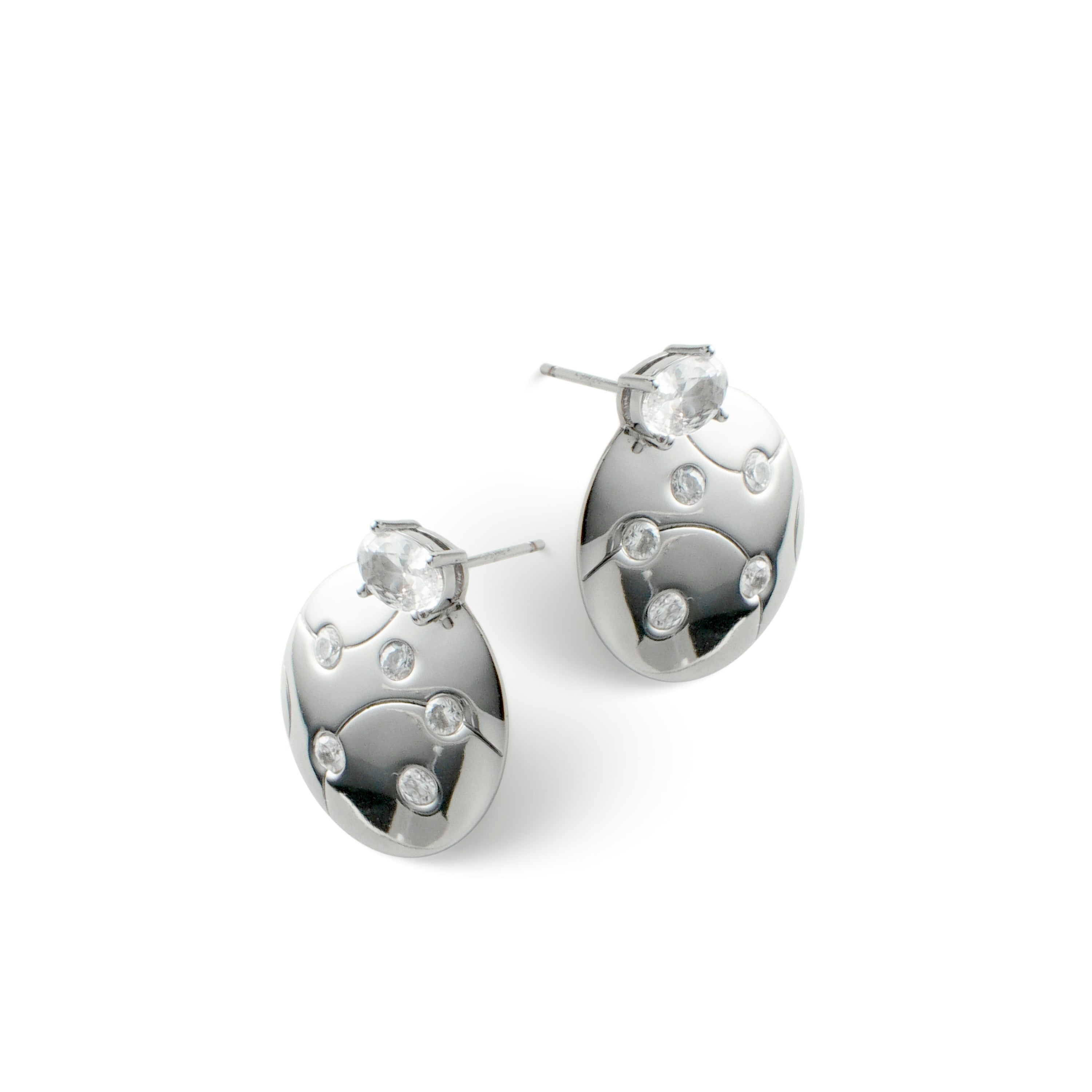 RSNY geometric line stud earrings