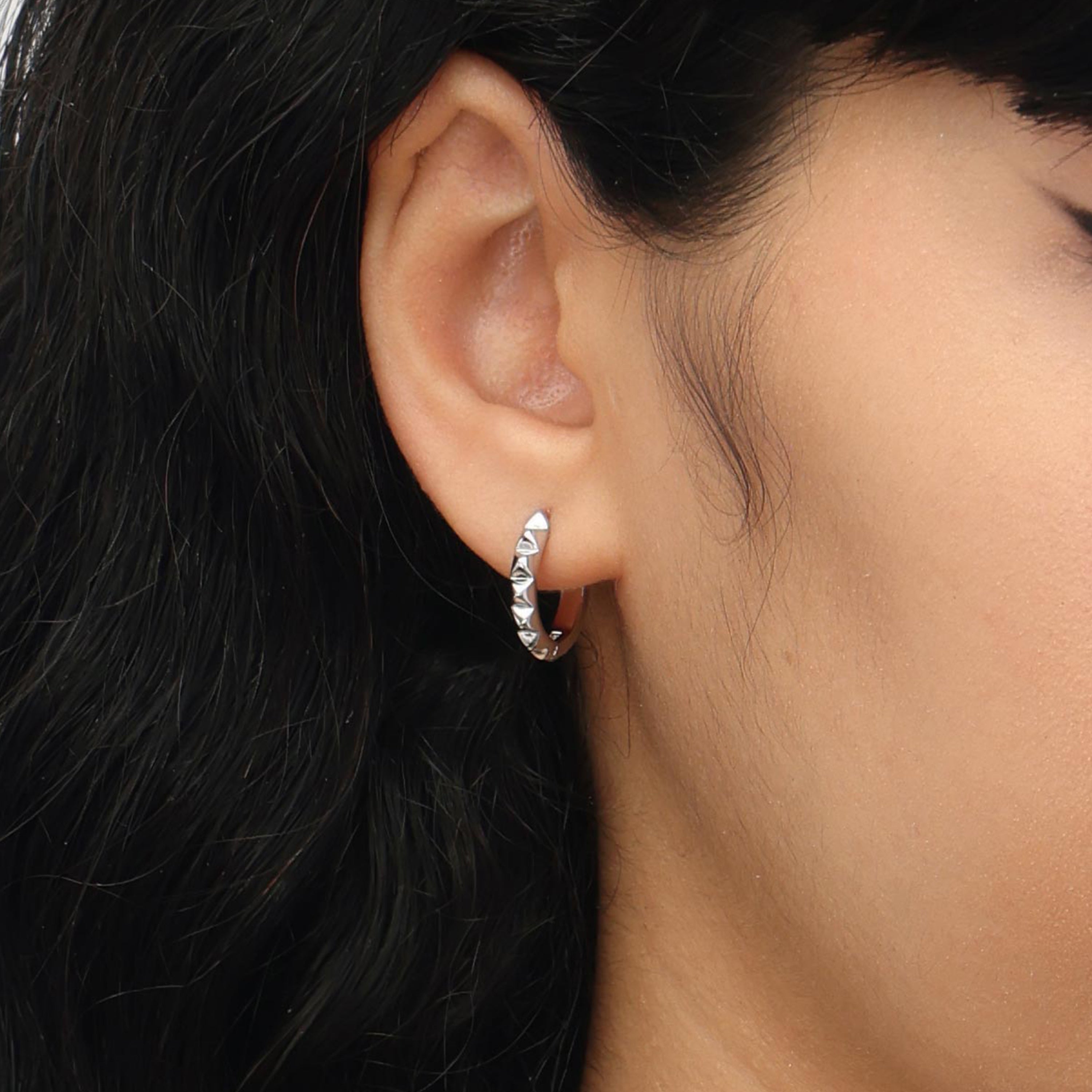 RSNY diamond pattern earrings