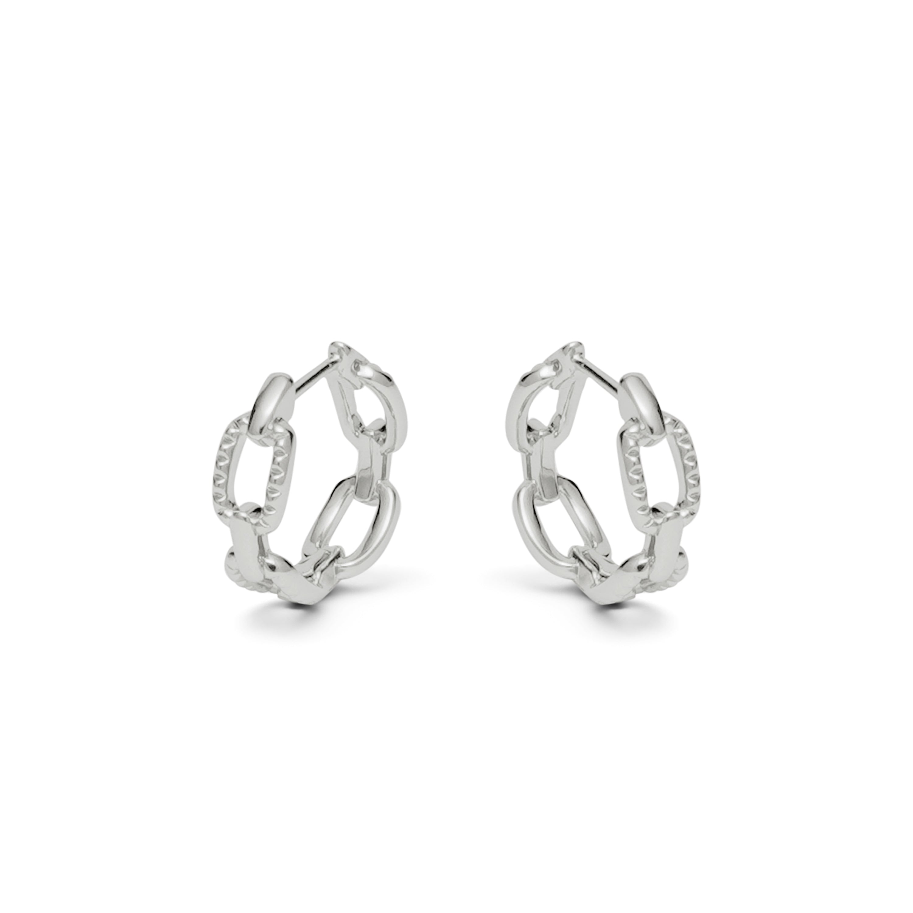 RSNY diamond pattern chain earrings