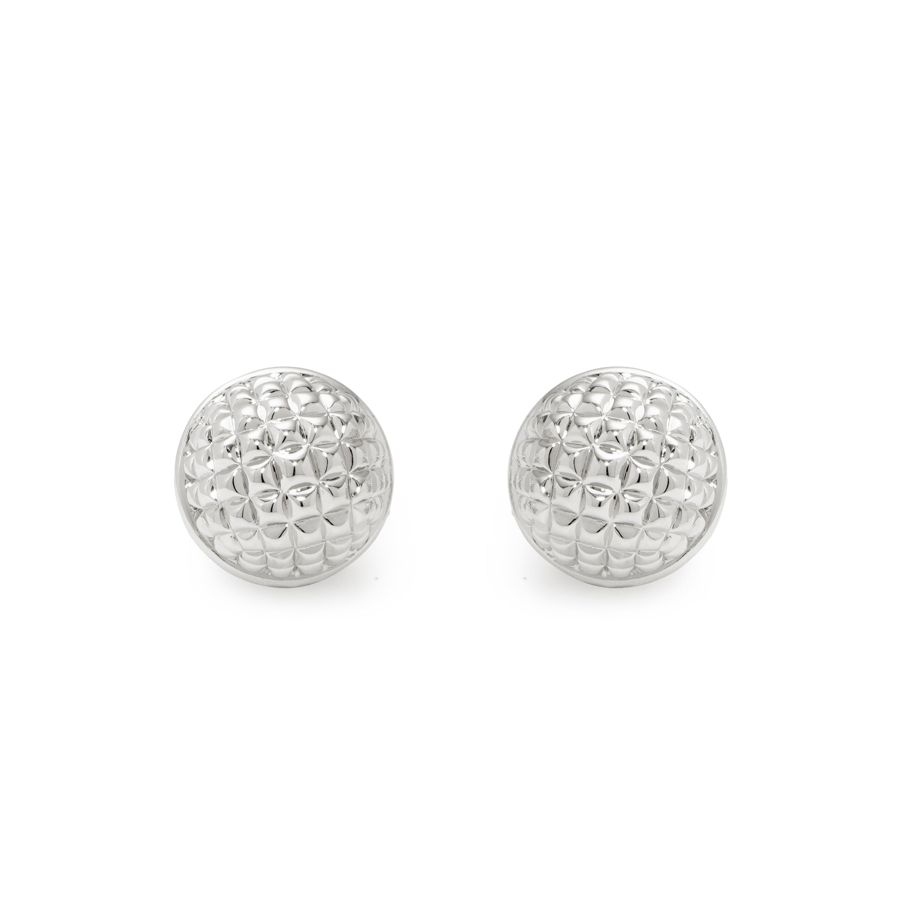 RSNY Diamond Textured Ball Earrings