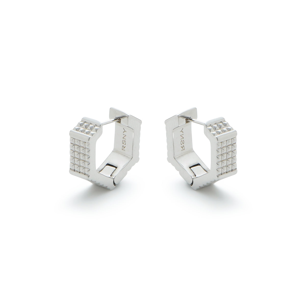 RSNY six-sided diamond earrings