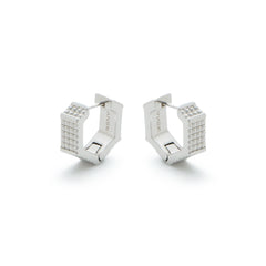 RSNY six-sided diamond earrings