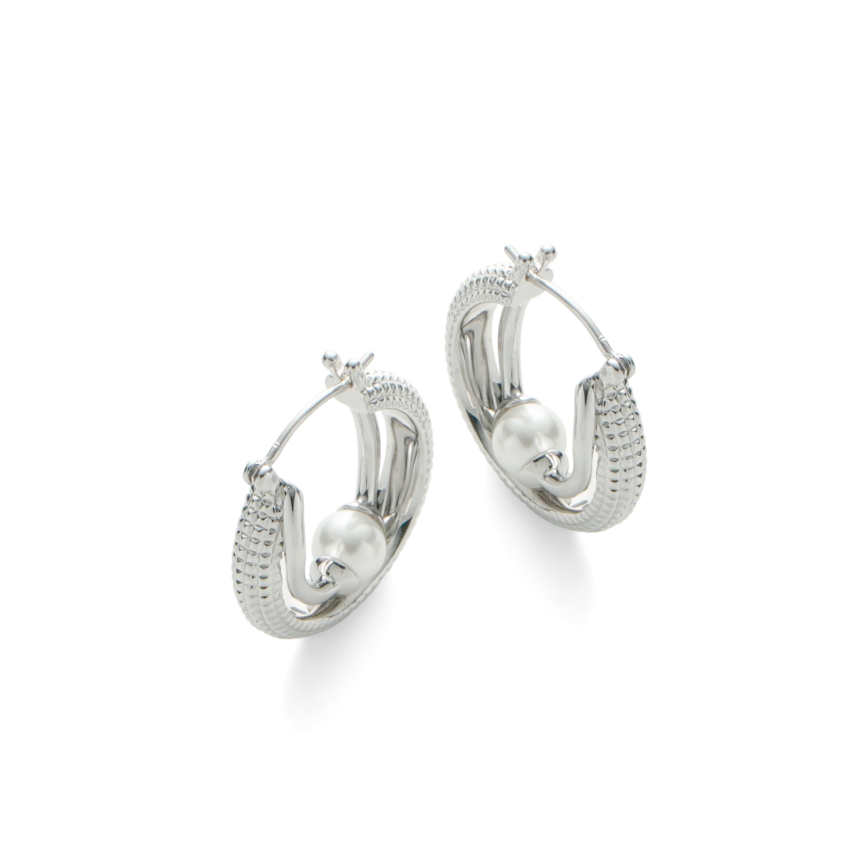 RSNY double pearl earrings