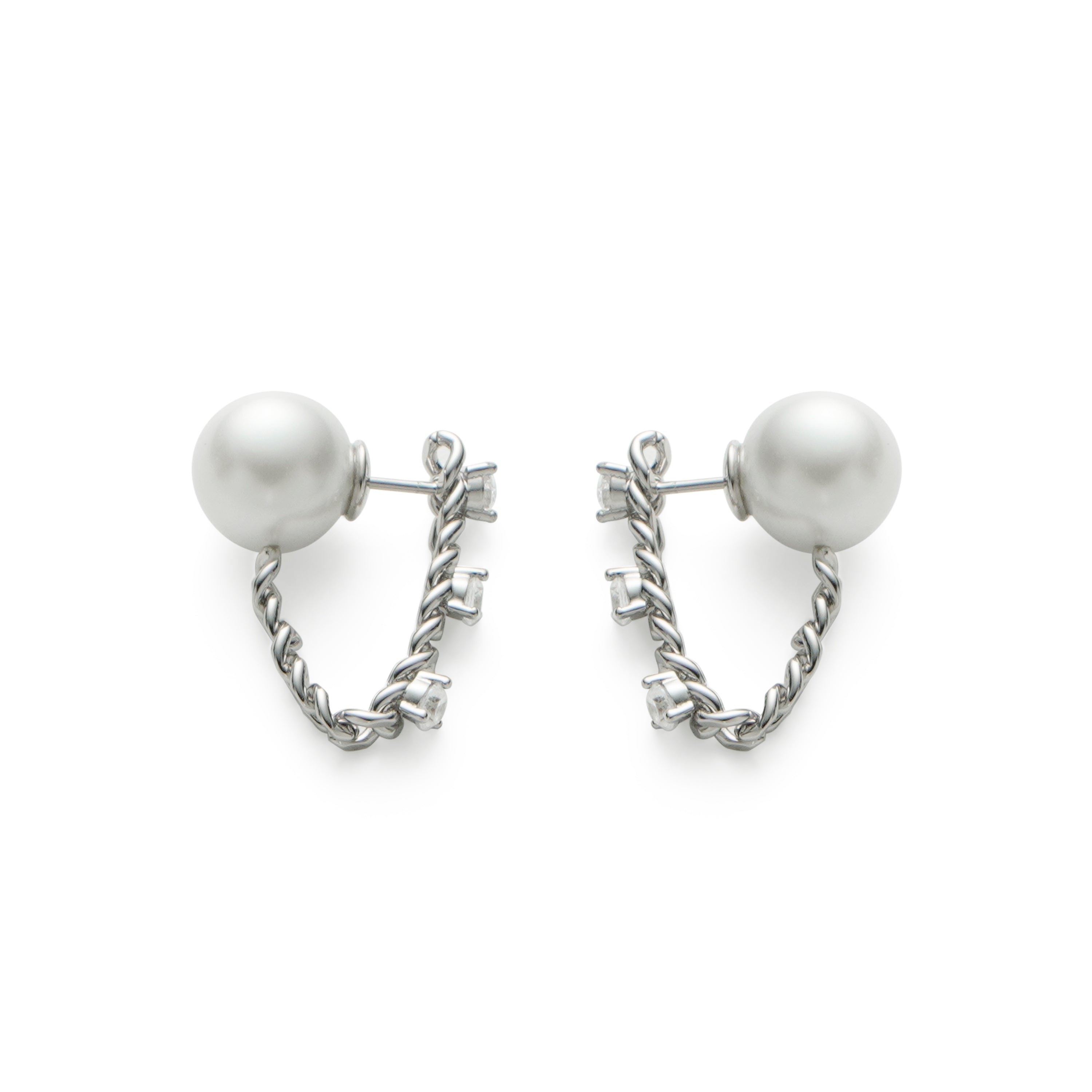 RSNY pearl soft chain earrings