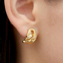 RSNY abstract chain stud earrings