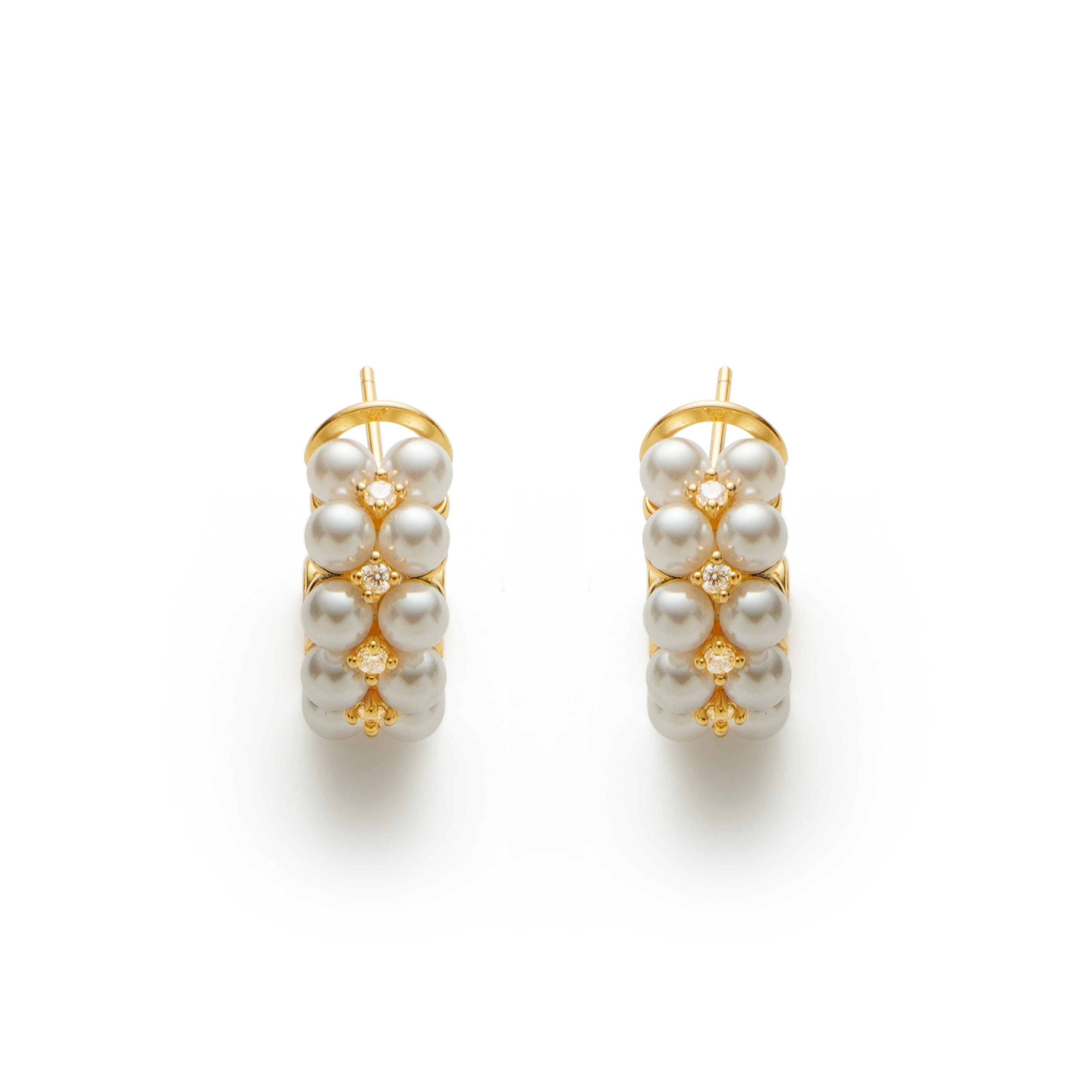 RSNY double pearl earrings