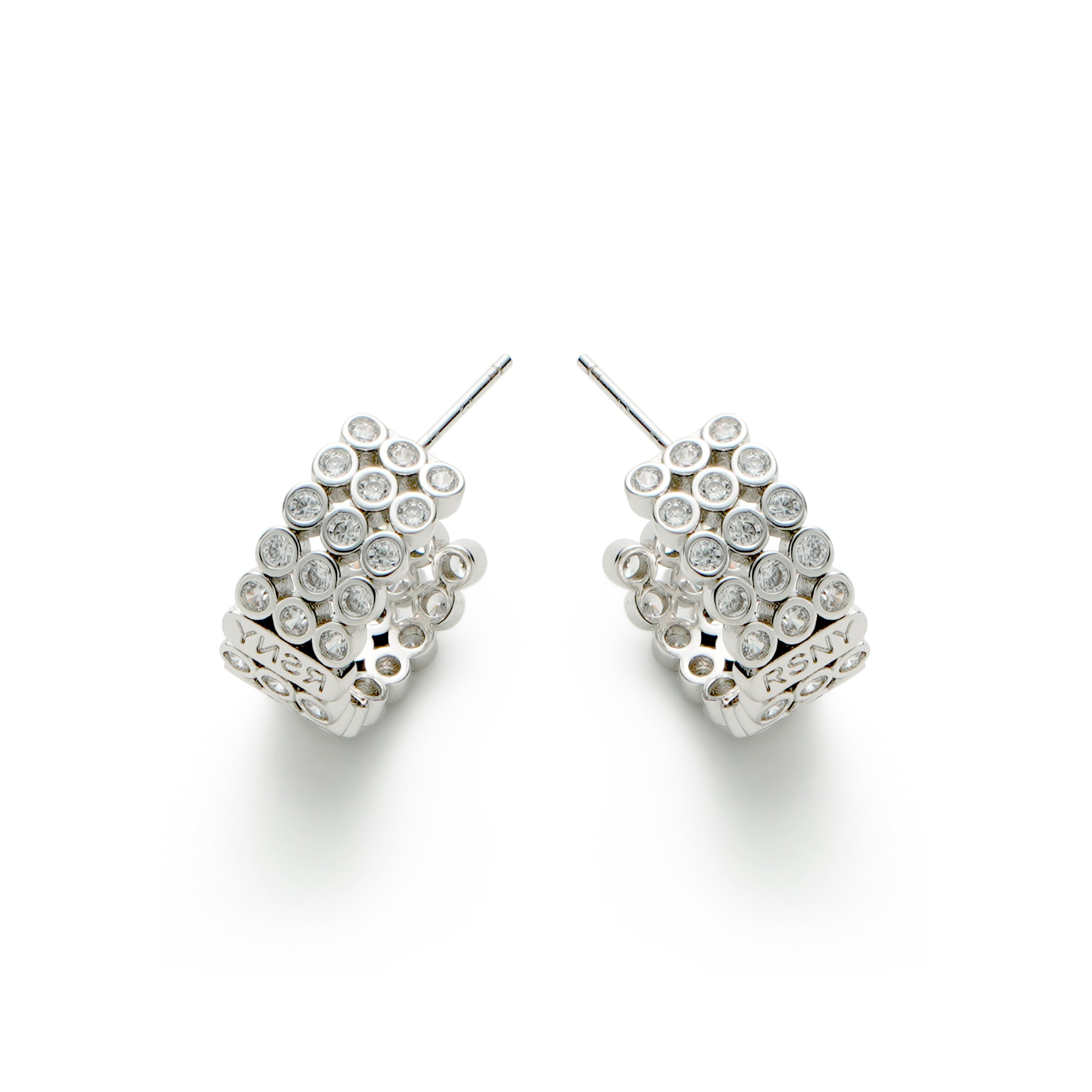 RSNY diamond shaped earrings