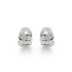 RSNY abstract chain stud earrings