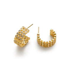 RSNY diamond shaped earrings