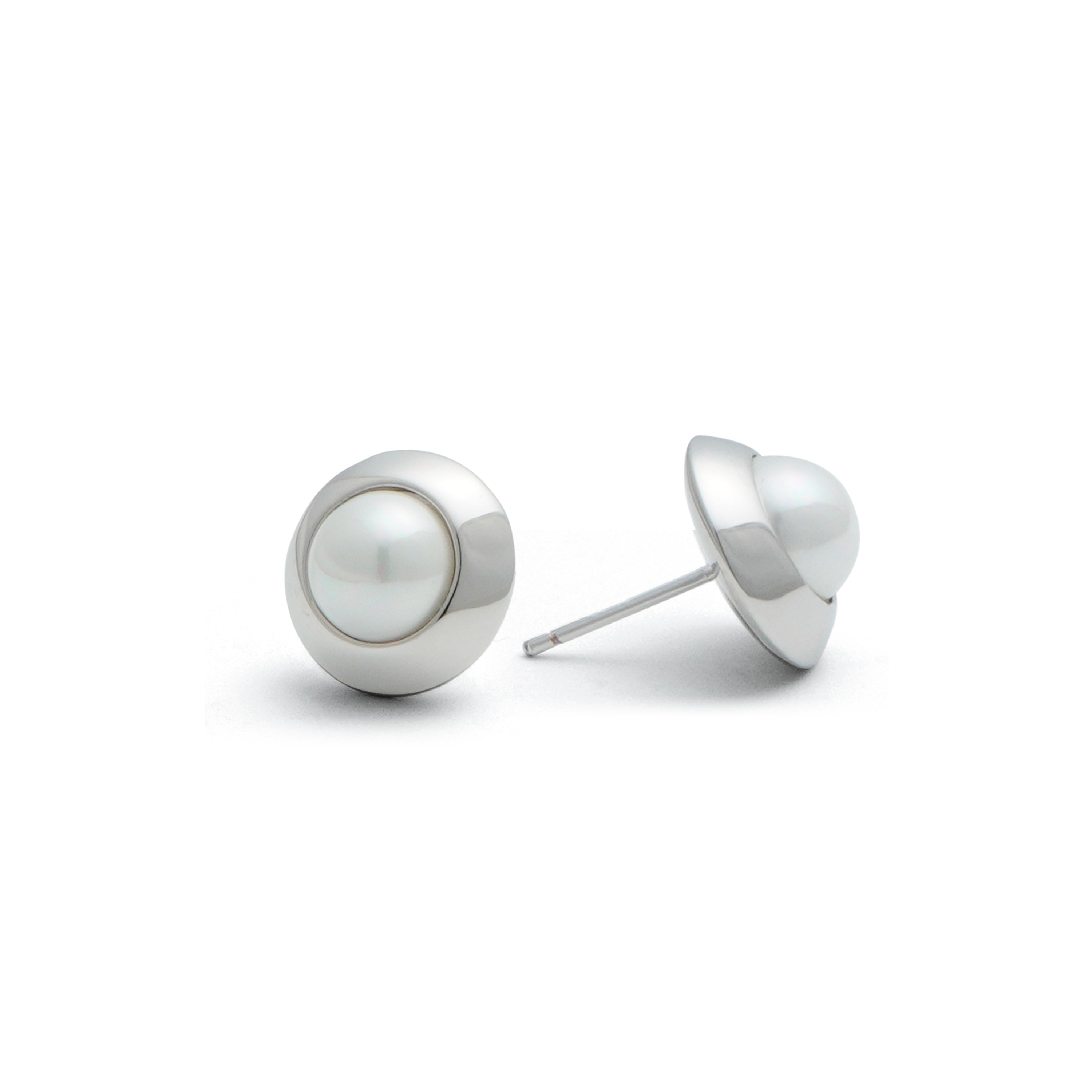 RSNY simple pearl stud earrings