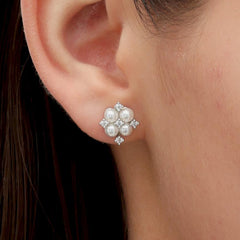 RSNY simple pearl stud earrings