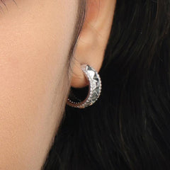 RSNY diamond pattern earrings