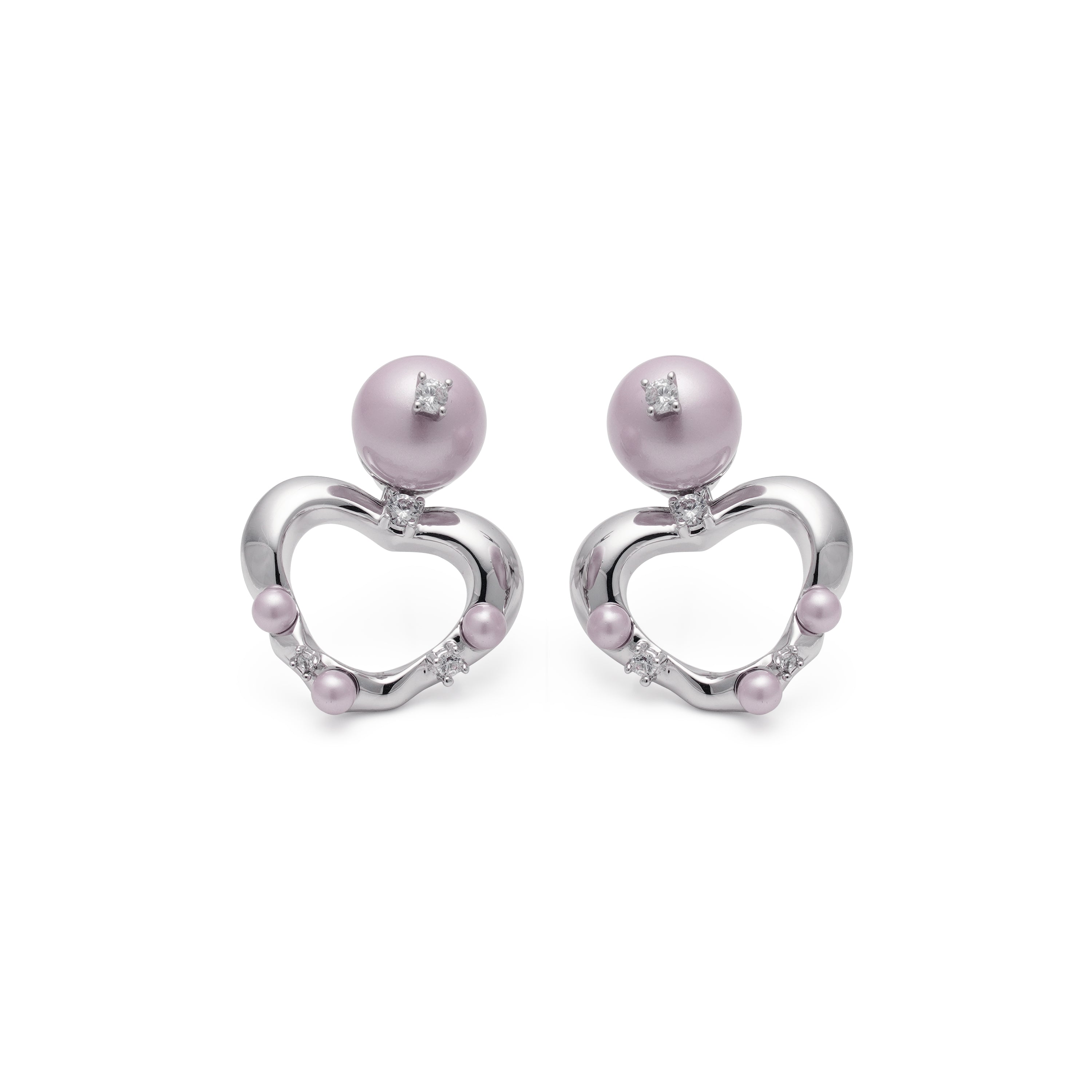 RSNY heart stud earrings