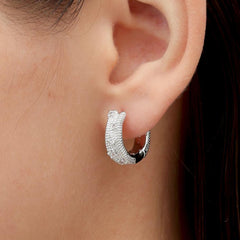 RSNY special-shaped double-ring earrings