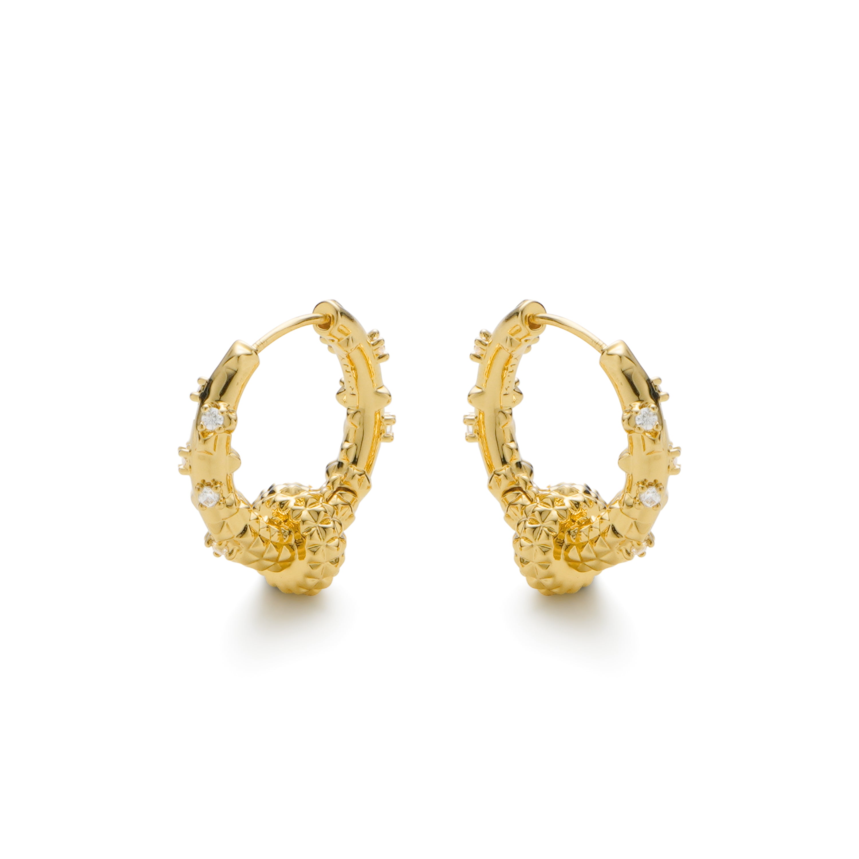 RSNY Diamond Textured Earrings