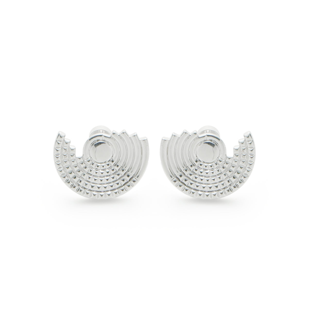 RSNY diamond pattern retro stud earrings