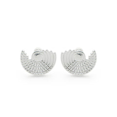 RSNY diamond pattern retro stud earrings