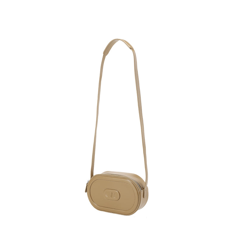 RSNY Oval Loop Pig Nose Shoulder Bag - Milk Tea Color