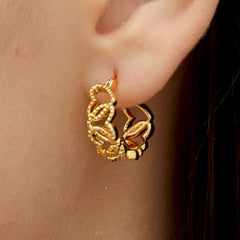 RSNY Diamond Textured Love Earrings