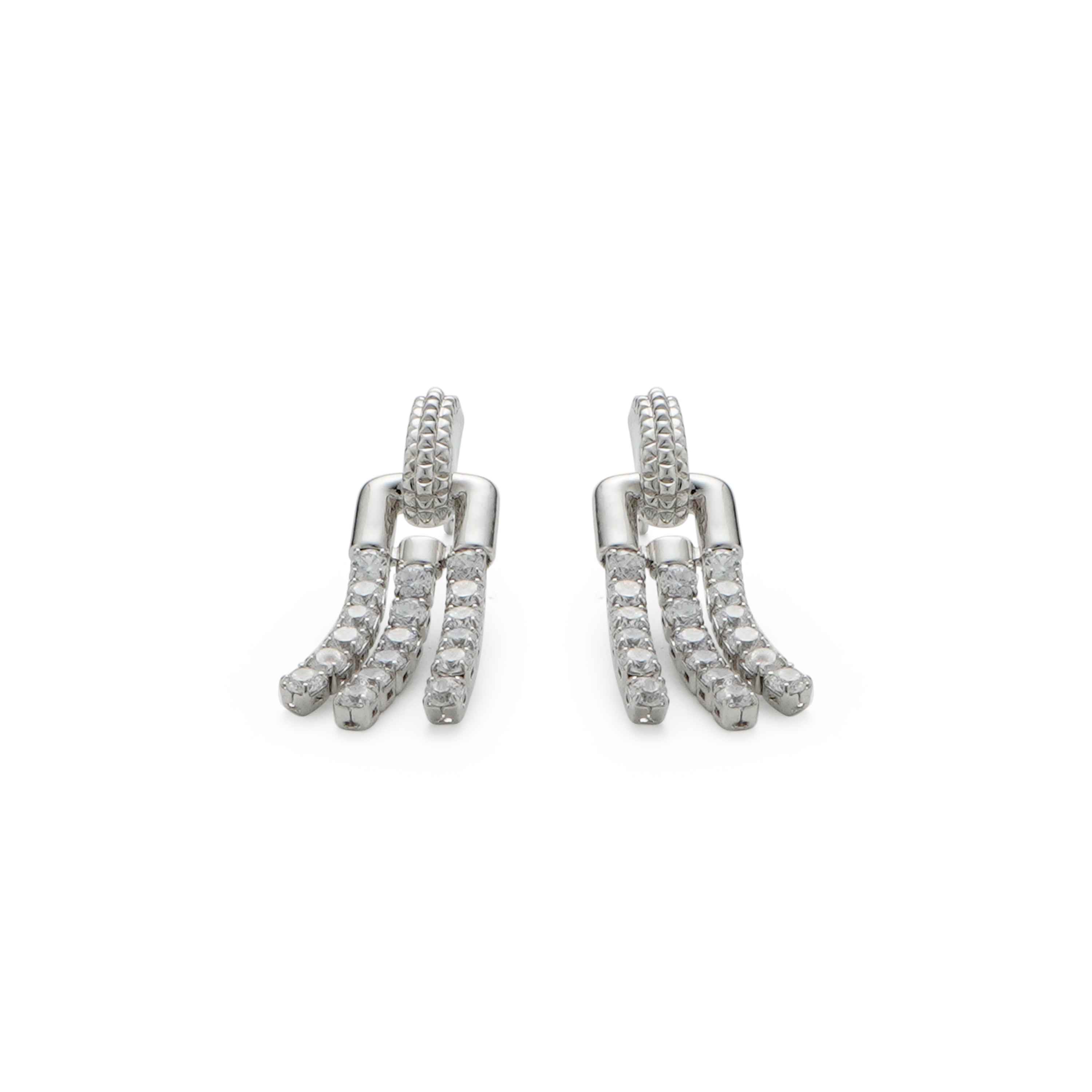 RSNY fringed stud earrings