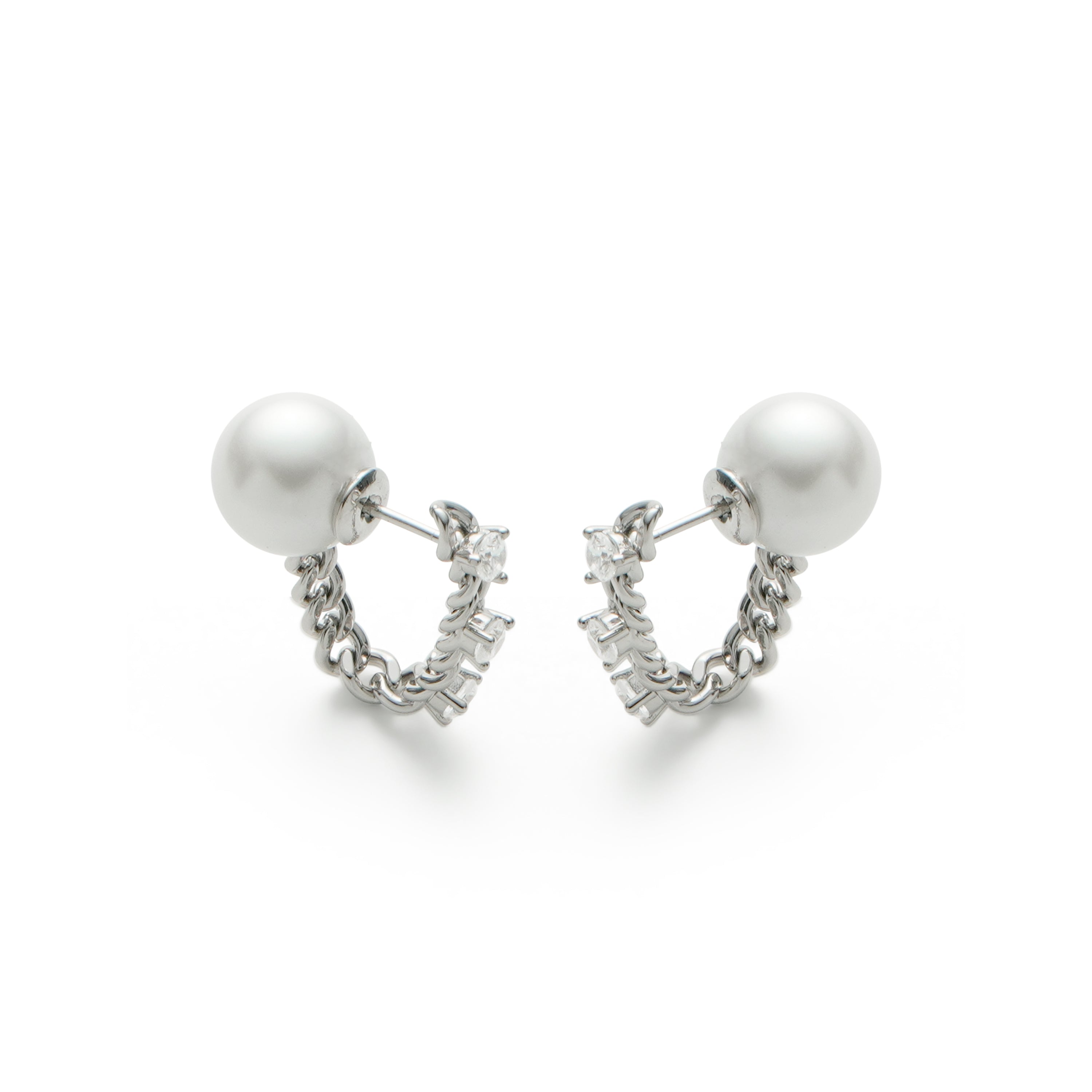 RSNY pearl soft chain earrings