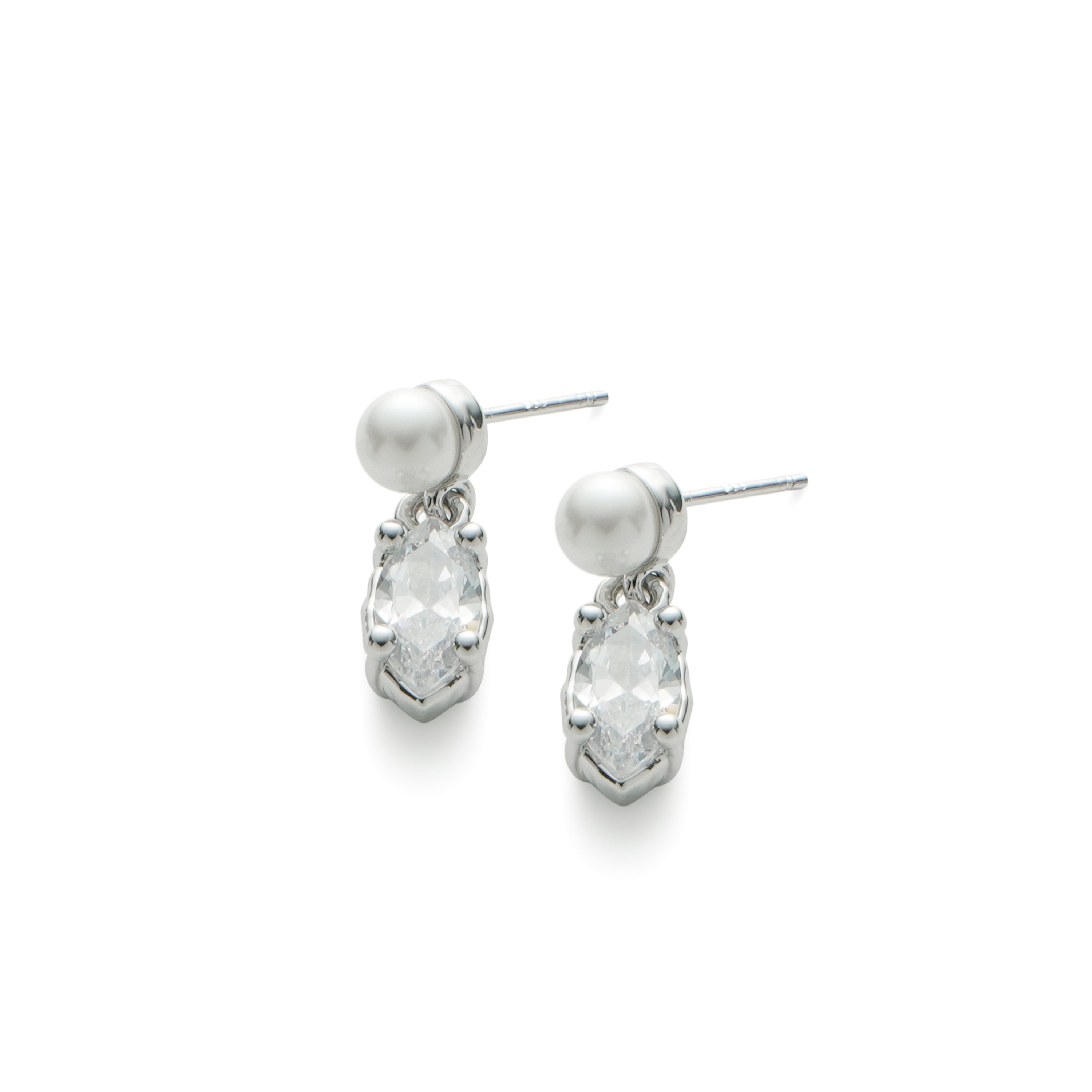 RSNY irregular pearl stud earrings