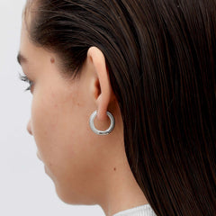 RSNY Diamond Textured Earrings