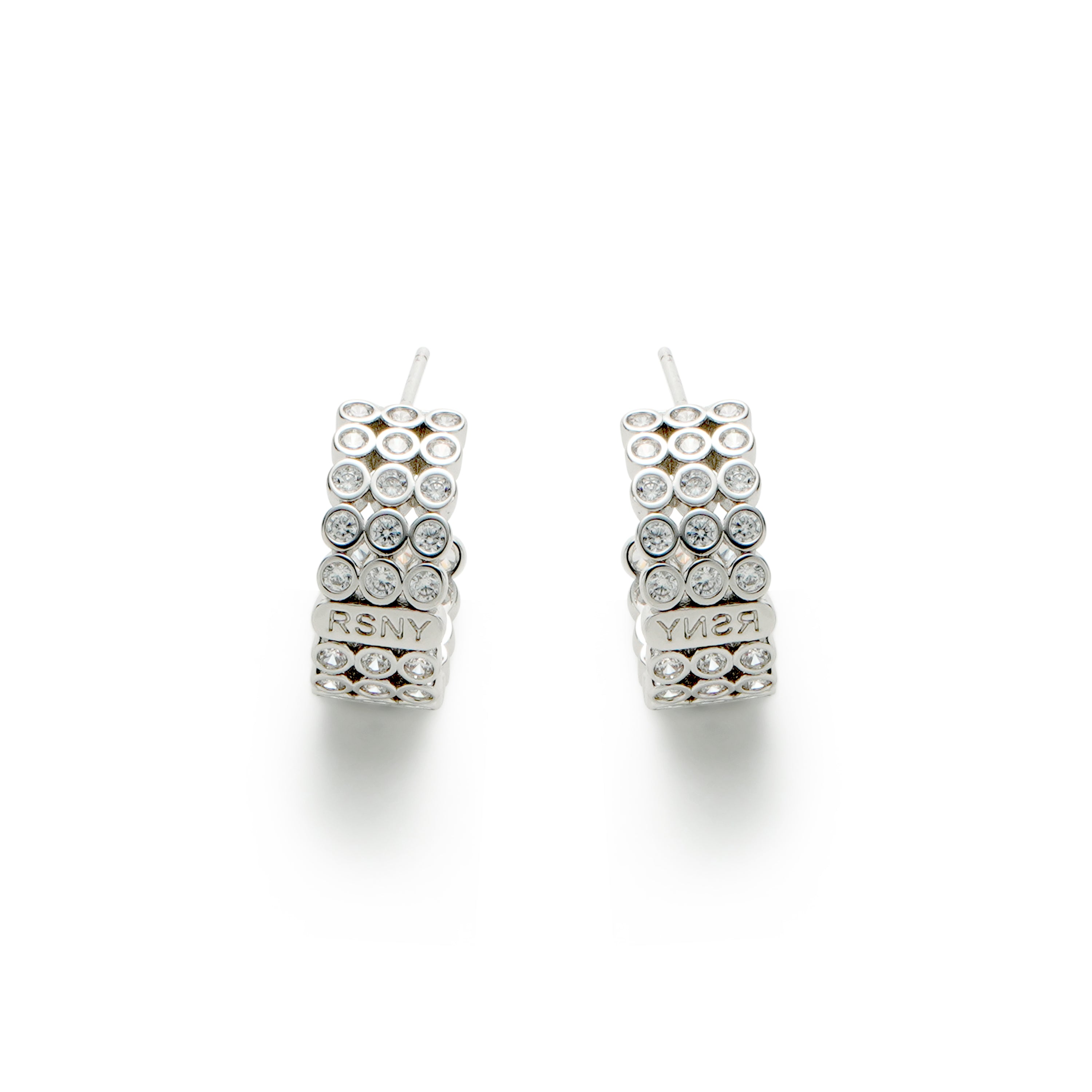 RSNY diamond shaped earrings