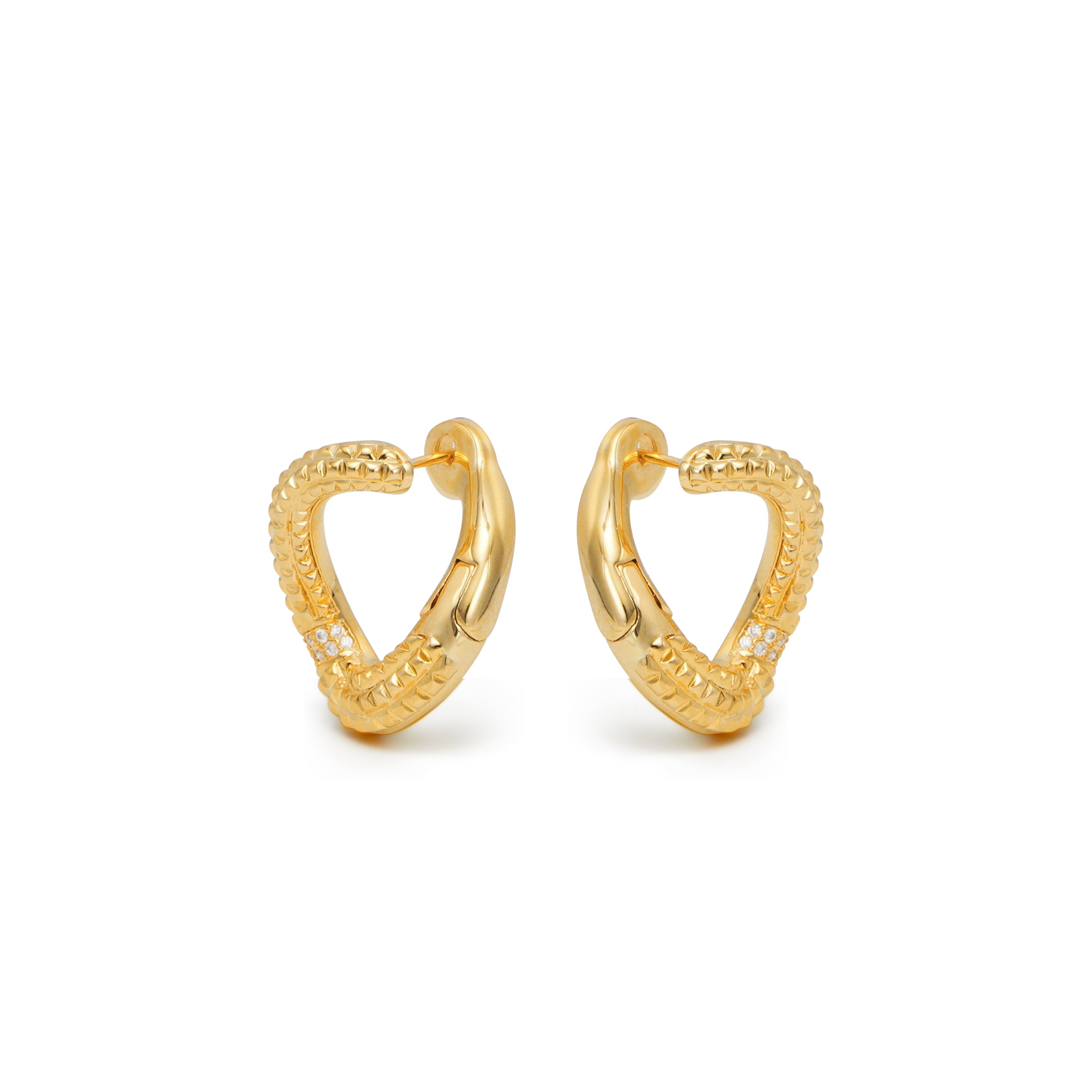 RSNY diamond pattern chain earrings