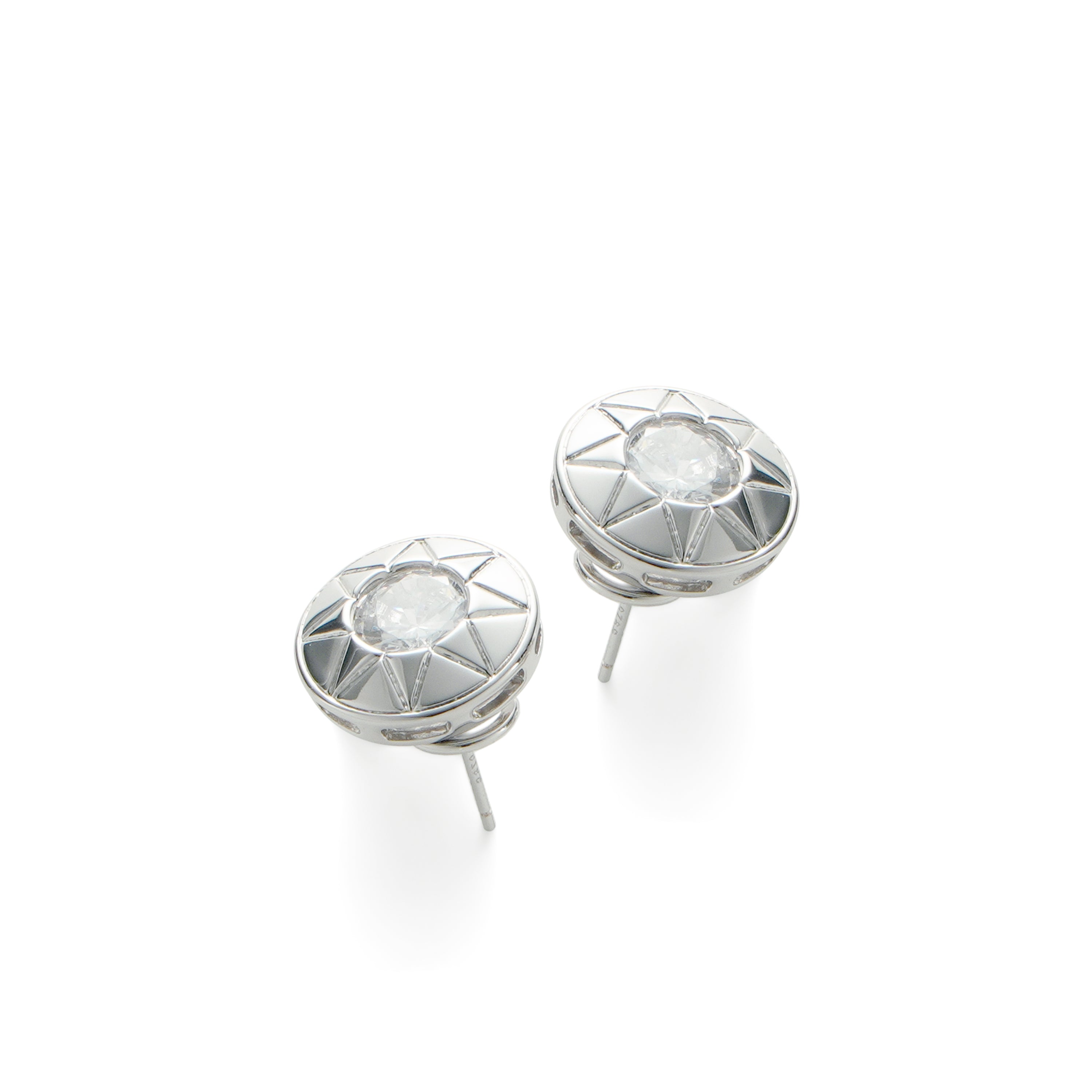 RSNY round diamond stud earrings