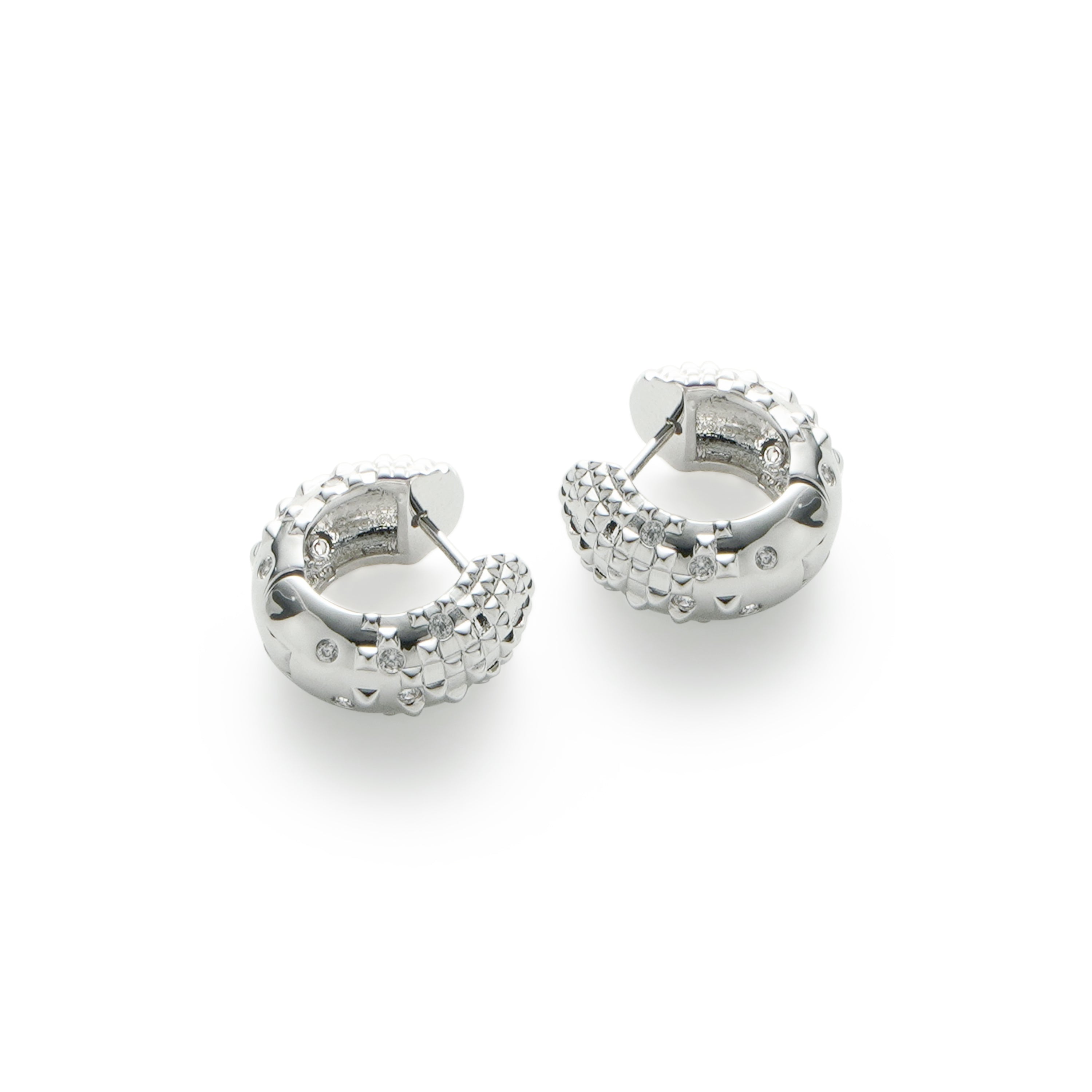 RSNY Diamond Textured Earrings