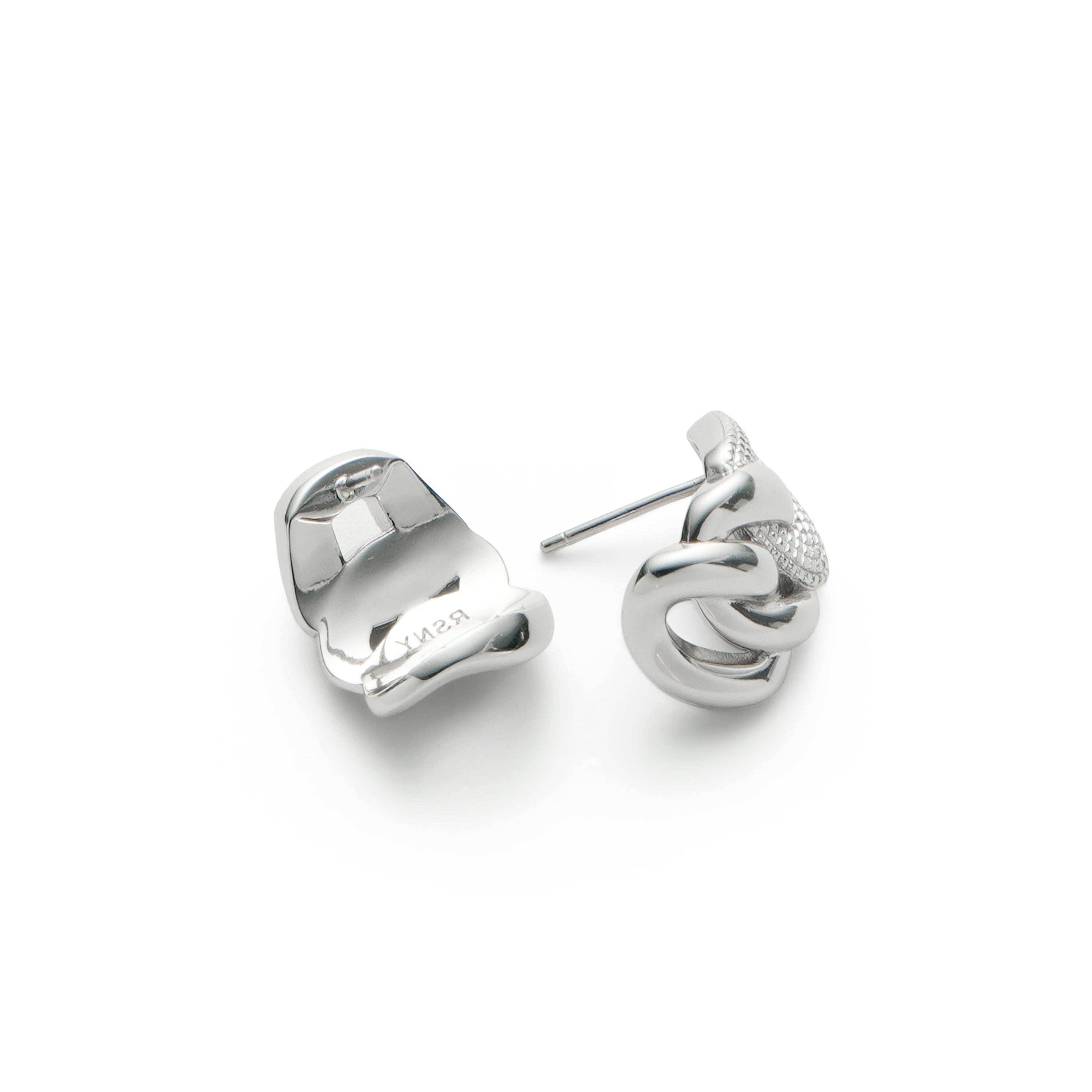 RSNY abstract chain stud earrings