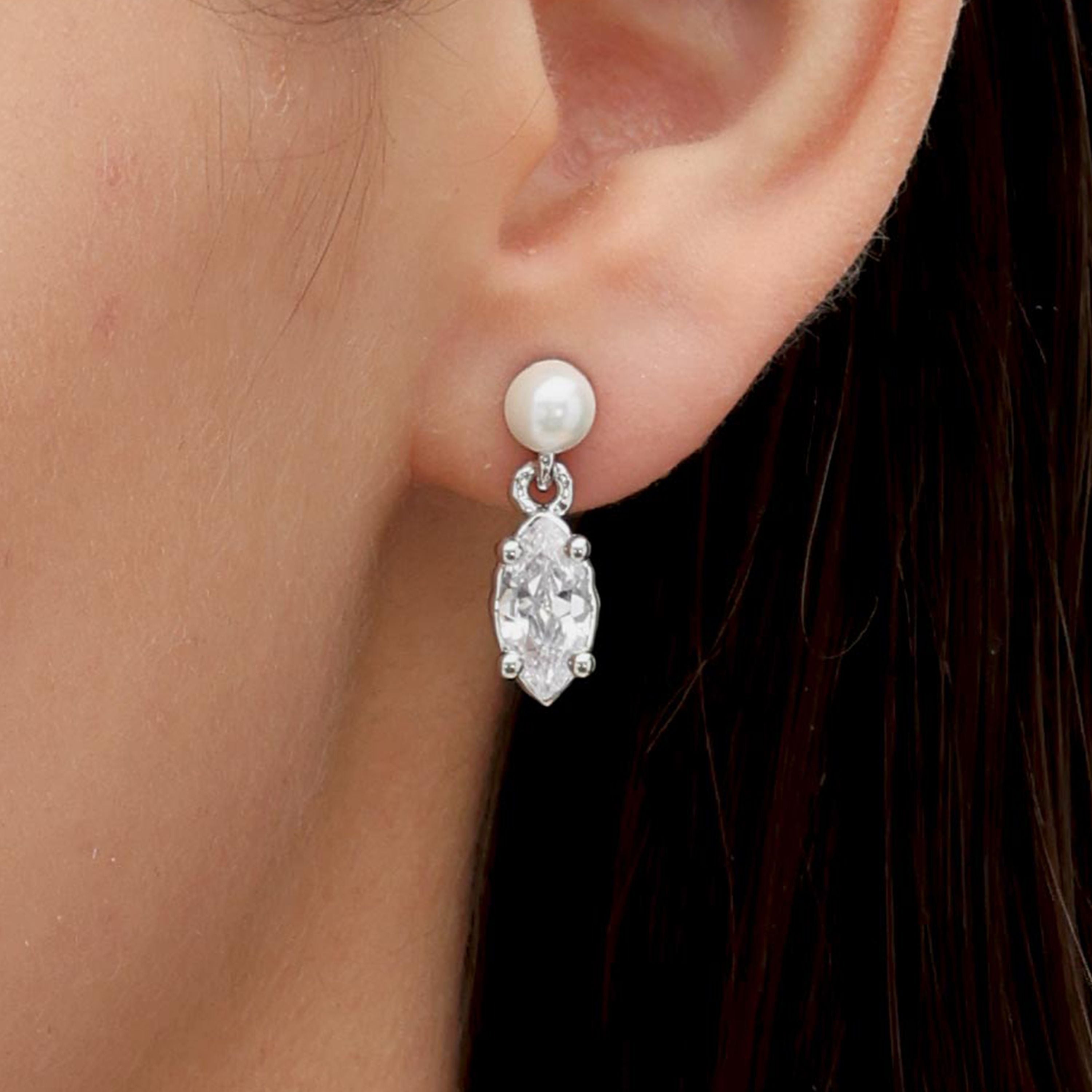 RSNY irregular pearl stud earrings