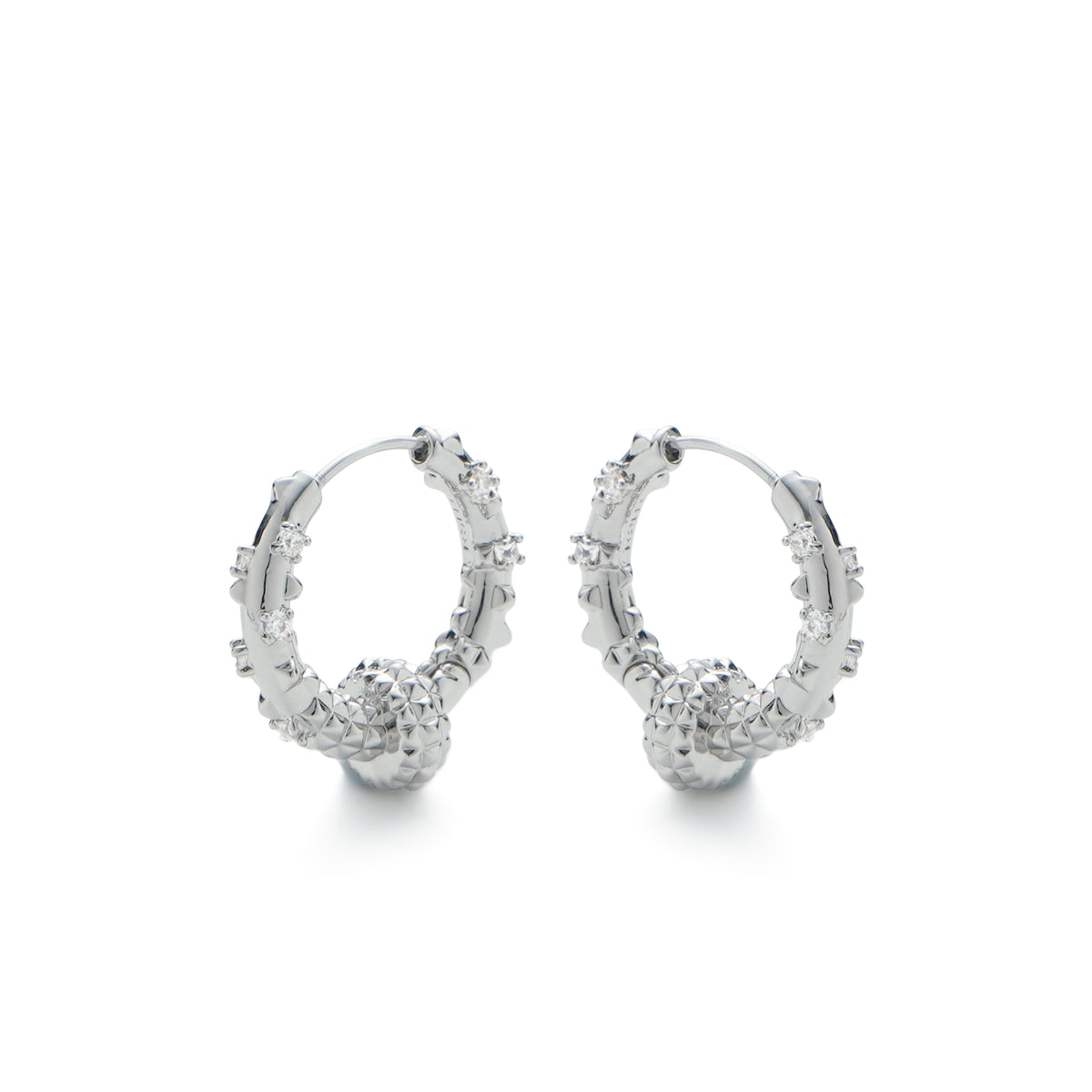 RSNY Diamond Textured Earrings