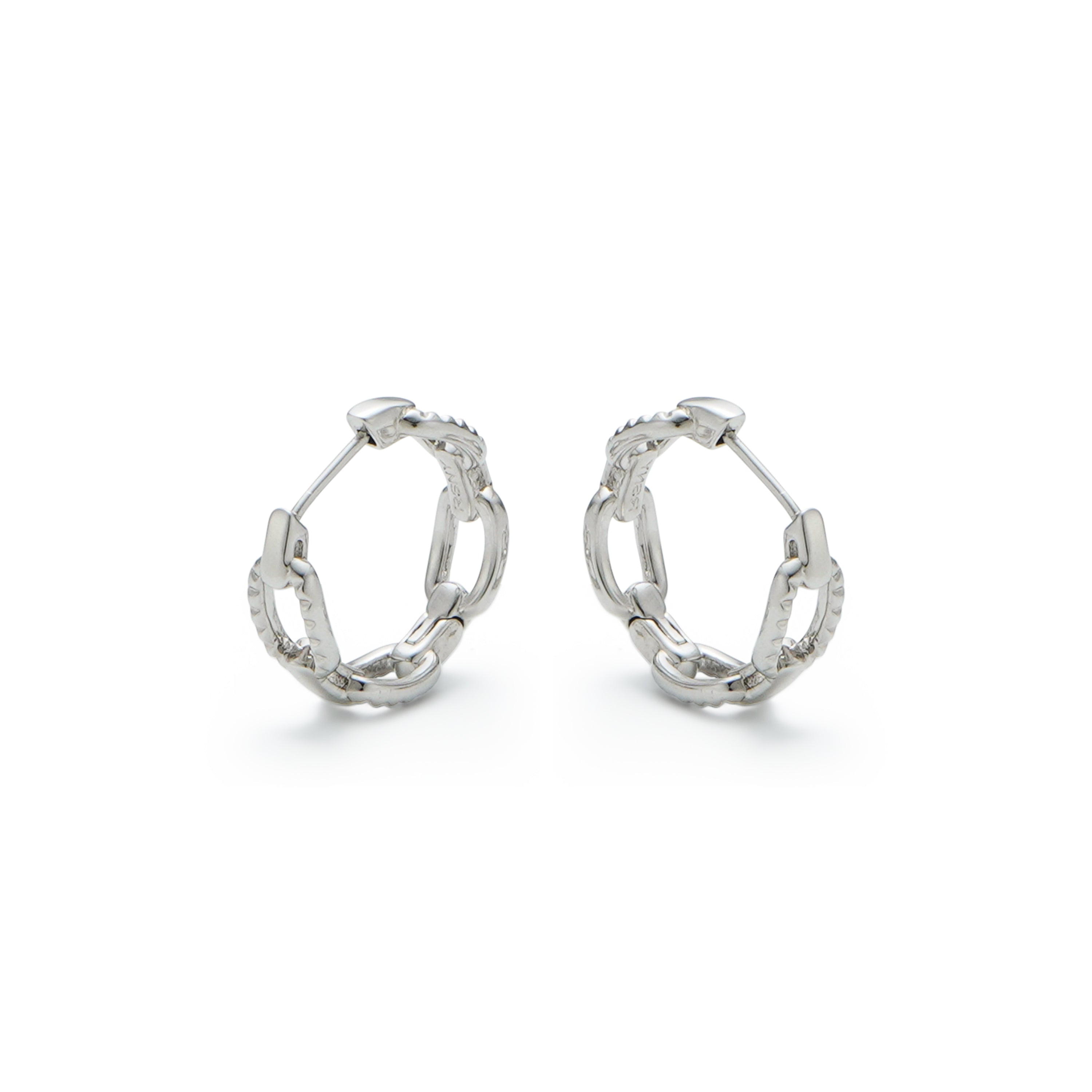 RSNY diamond pattern chain earrings