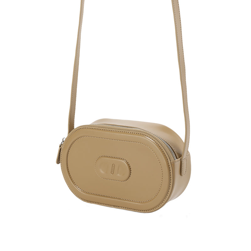 RSNY Oval Loop Pig Nose Shoulder Bag - Milk Tea Color