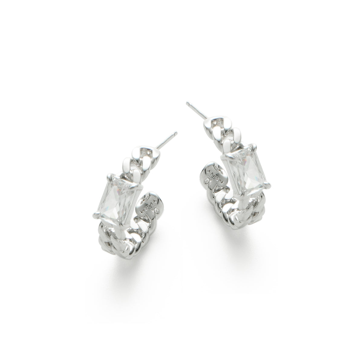 RSNY princess square chain earrings